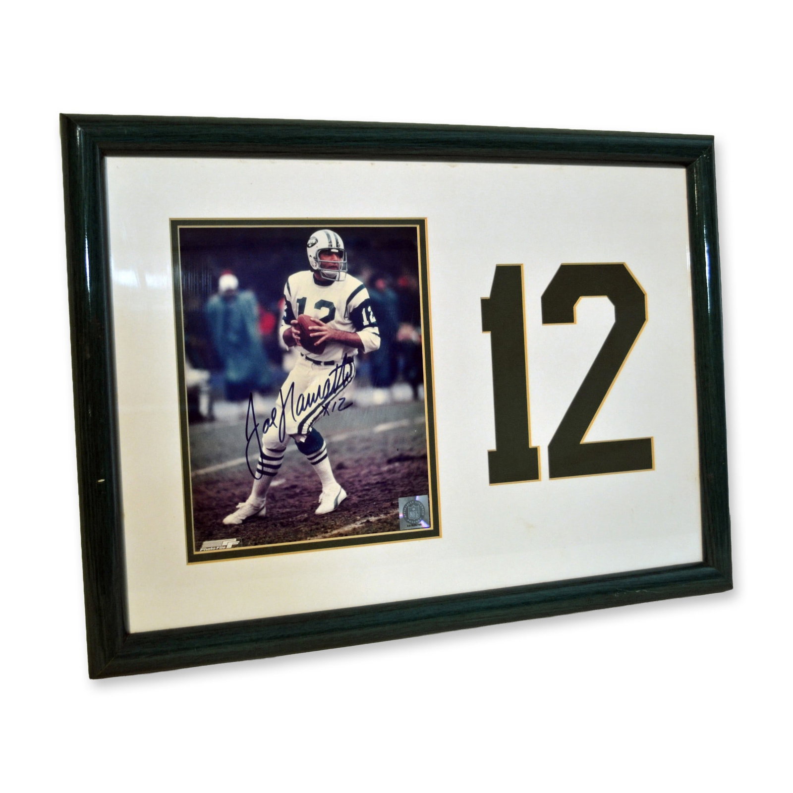 Joe Namath, #12, NY Jets Autographed Photo, Official NFL Licensee, Custom Frame (1 of 4)