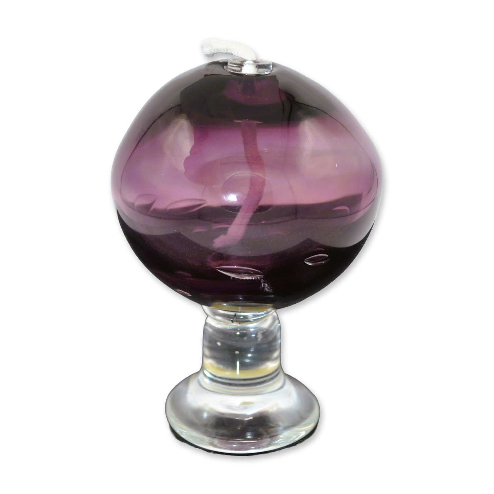 Bird Brain Art Glass Hand Blown Glass Oil Lamp, Purple, 2003 (1 of 3)