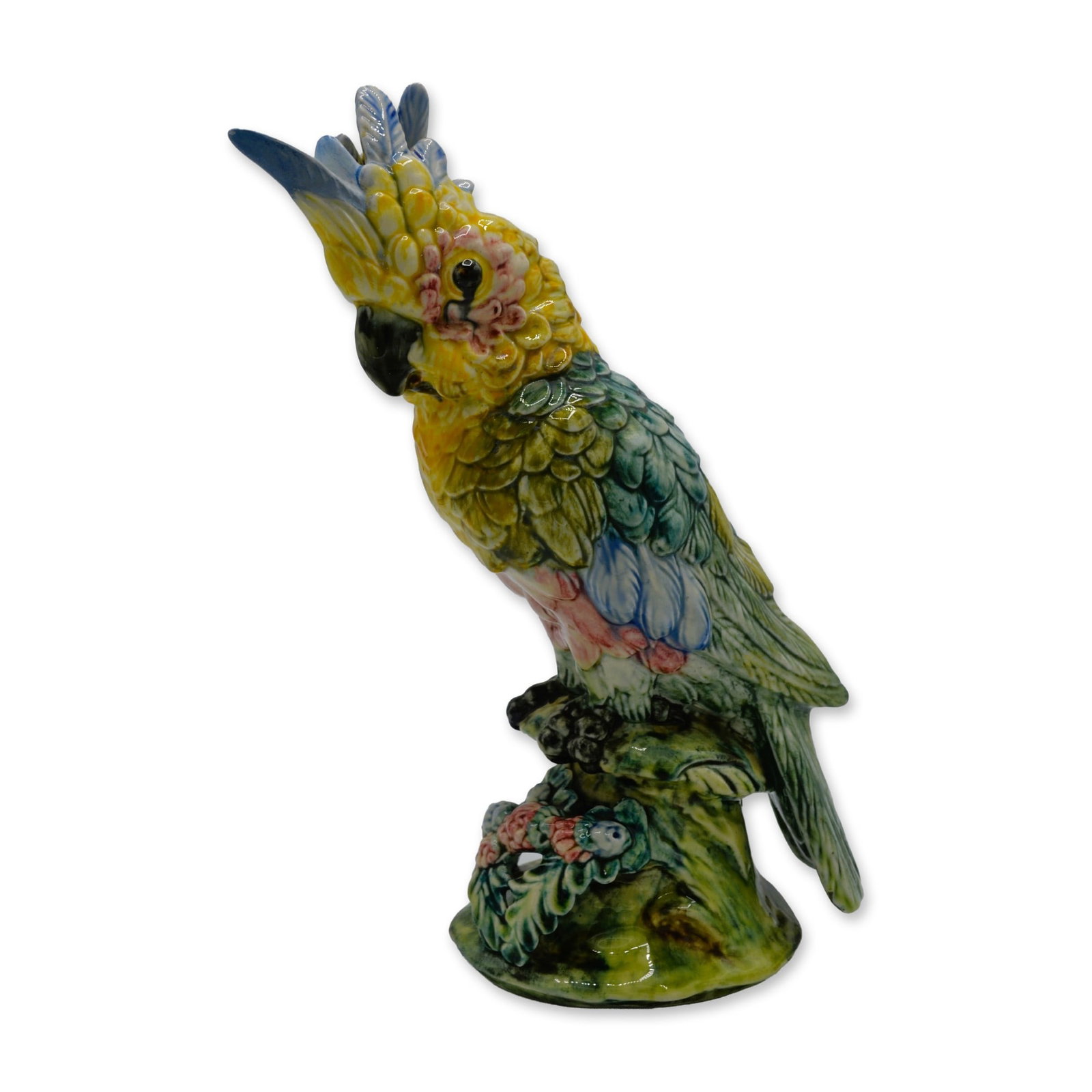 Stangl Pottery Large Cockatoo Majolica Bird Sculpture, 3584, 1942, 12"H (1 of 5)