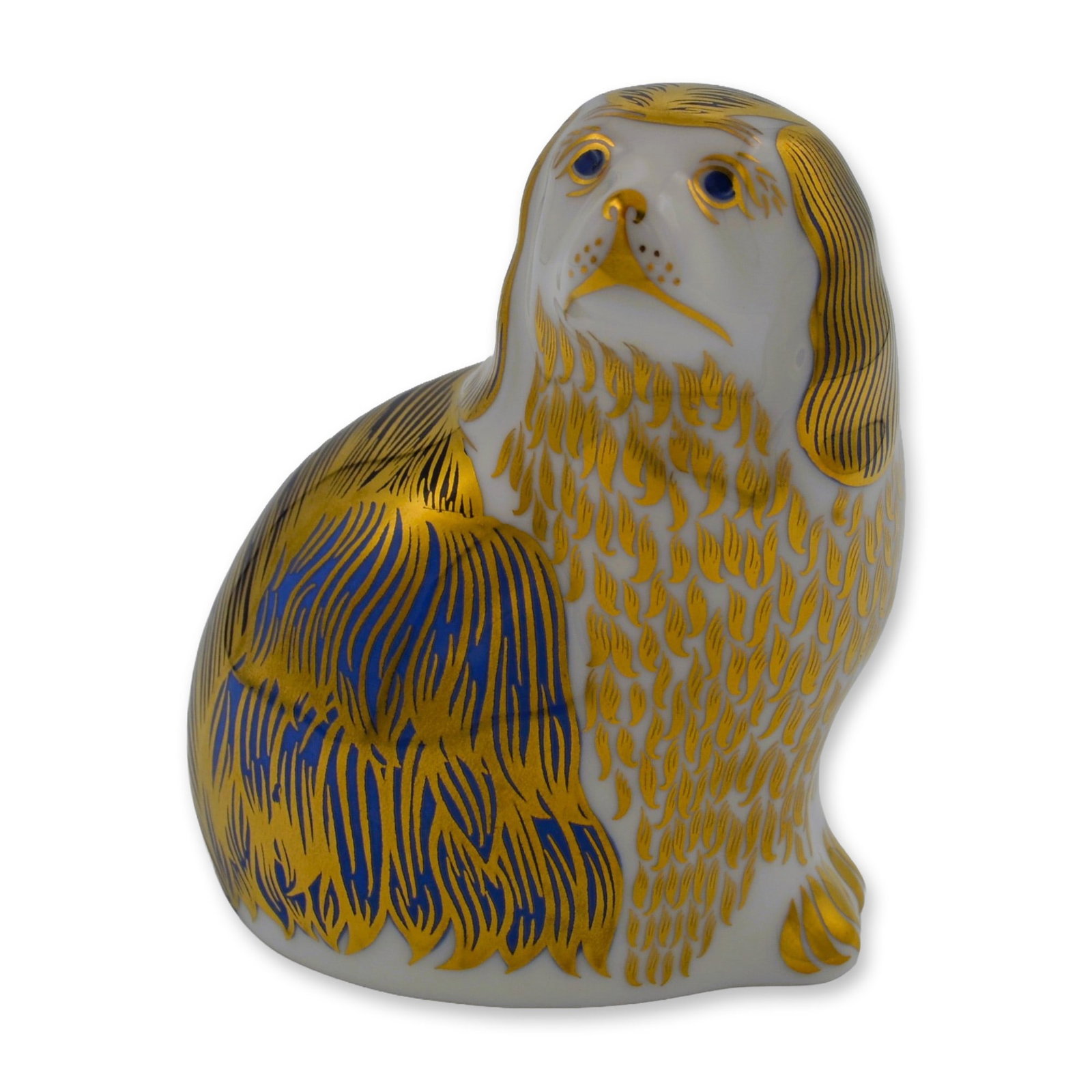 Royal Crown Derby Porcelain King Charles Spaniel Paperweight, Signed By Sir Michael Doulton, 1997 (1 of 5)