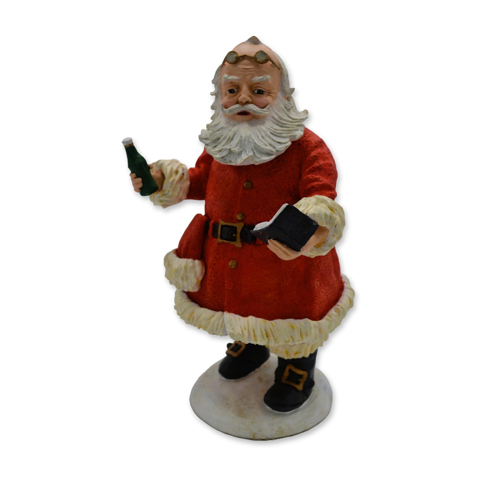 Duncan Royale LE History of Santa I "Soda Pop" Figurine, 1983: Soda Pop Santa Figurine. History of Santa I Collection By Duncan Royale. Manufacturer: M. E. Duncan Co. Fullerton, CA, USA. Year: 1983. Edition: 10,000. Collectors Edition Series, History of Santa I. 