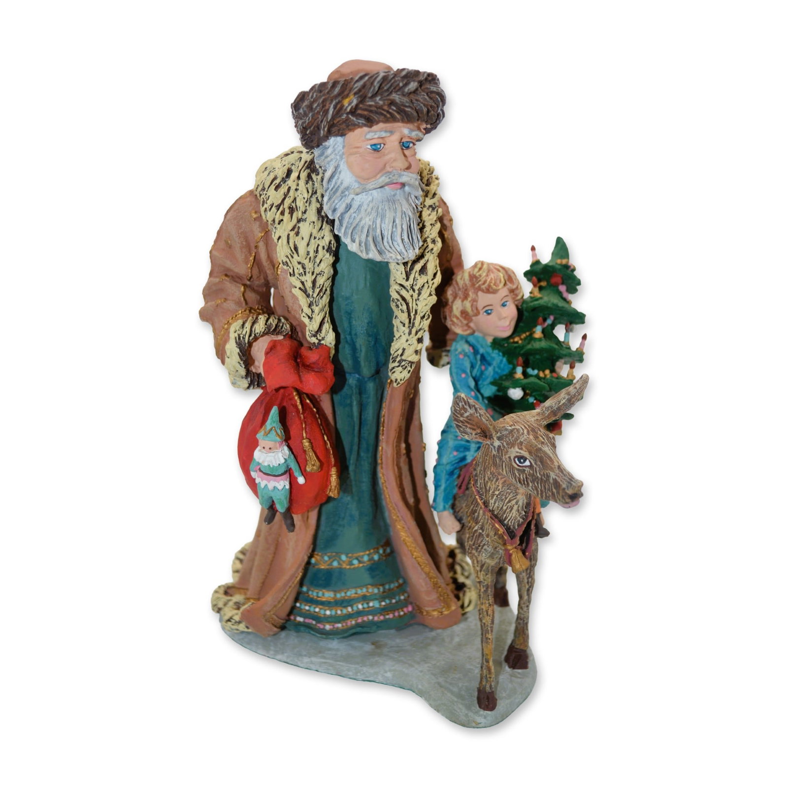 Duncan Royale LE History of Santa I "Bavarian" Figurine, 1983: Bavarian Santa Figurine. History of Santa I Collection By Duncan Royale. Manufacturer: M .E. Duncan Co. Fullerton, CA, USA. Year: 1983. Edition: 10,000. Collectors Edition Series, History of Santa I. 