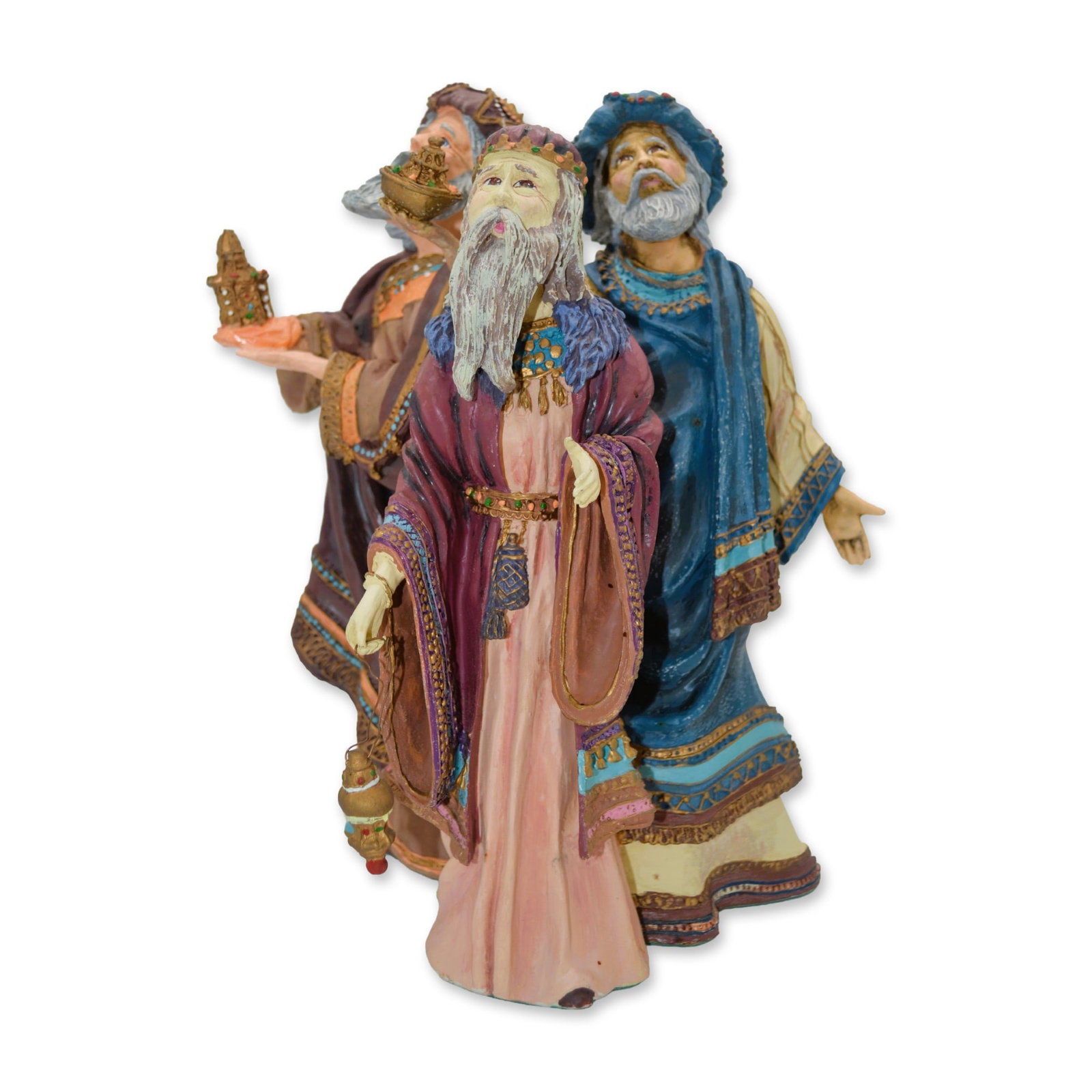 Duncan Royale LE History of Santa I "The Magi" Figurine, 1983: The Magi Santa Figurine. History of Santa I Collection By Duncan Royale. Manufacturer: M. E. Duncan Co. Fullerton, CA, USA. Year: 1983. Edition: 10,000. Collectors Edition Series, History of Santa I. 