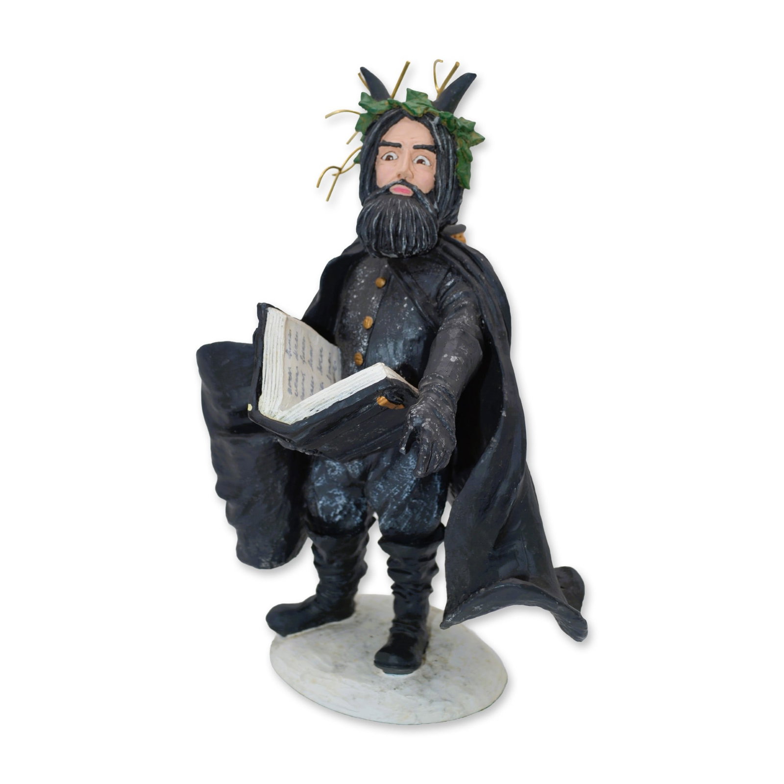 Duncan Royale LE History of Santa I "Black Peter" Figurine, 1983: Black Peter Santa Figurine. History of Santa I Collection By Duncan Royale. Manufacturer: M. E. Duncan Co. Fullerton, CA, USA. Year: 1983. Edition: 10,000. Collectors Edition Series, History of Santa 