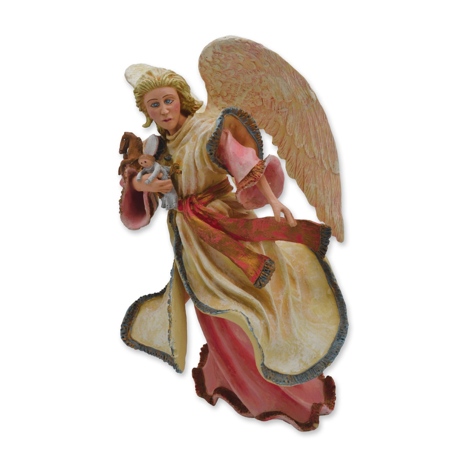 Duncan Royale LE History of Santa I "Alsace Angel" Figurine, 1983: The Alsace Angel Figurine. History of Santa I Collection By Duncan Royale. Manufacturer: M. E. Duncan Co. Fullerton, CA, USA. Year: 1983. Edition: 10,000. Collectors Edition Series, History of Santa I