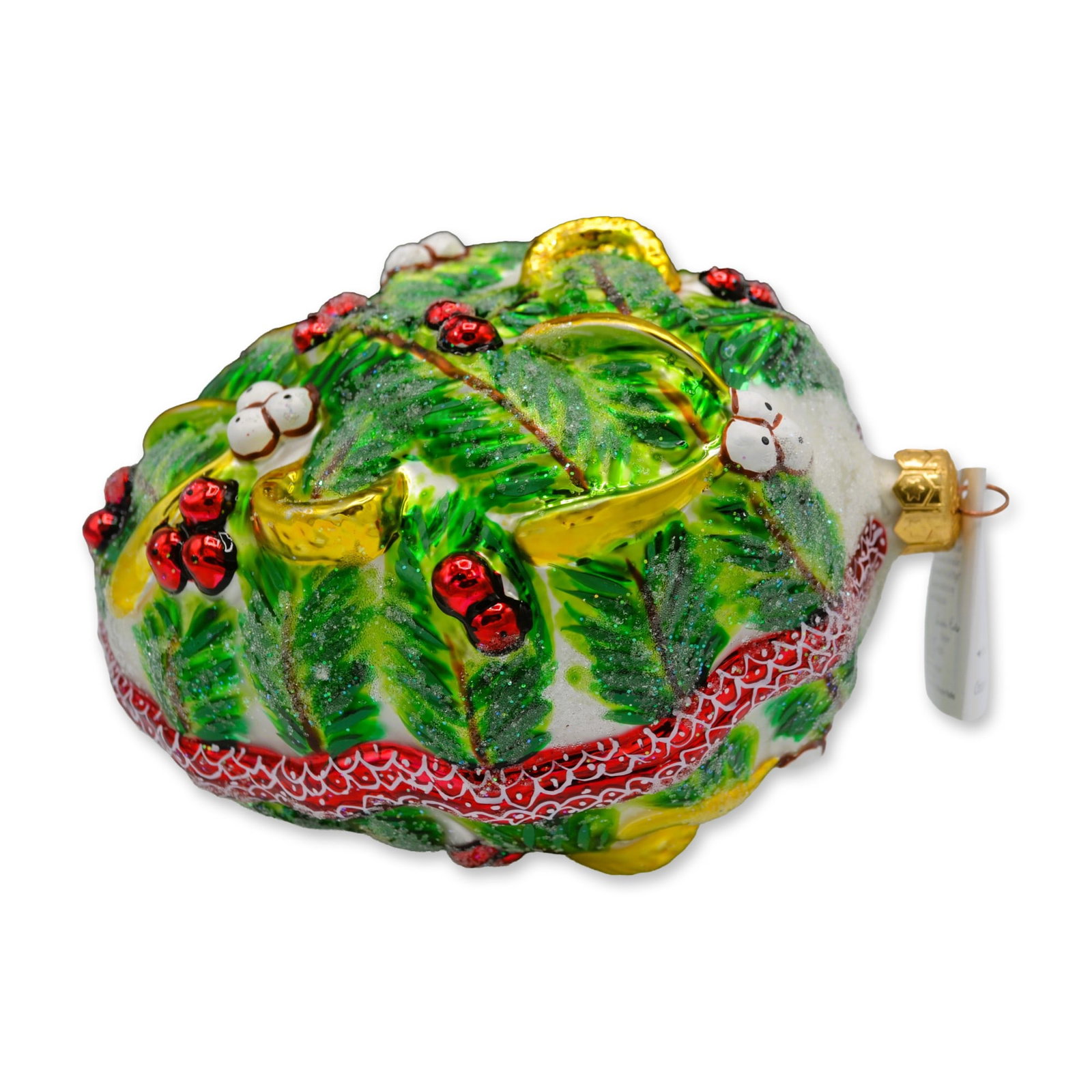 Christopher Radko LE Ornament Five Gold Rings, Twelve Days of Christmas, 1997, W/Box (1 of 4)