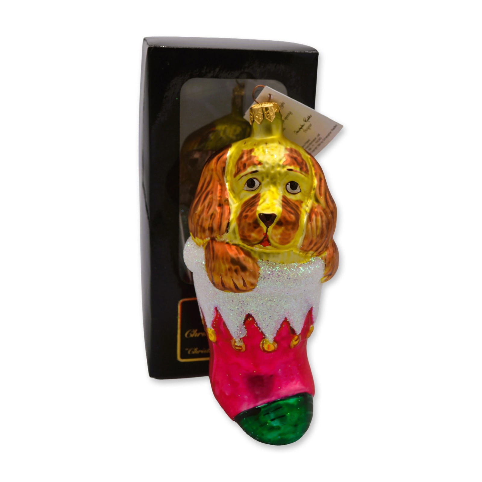 Christopher Radko Ornament Christmas Puppy Love, 1995, W/Box (1 of 3)