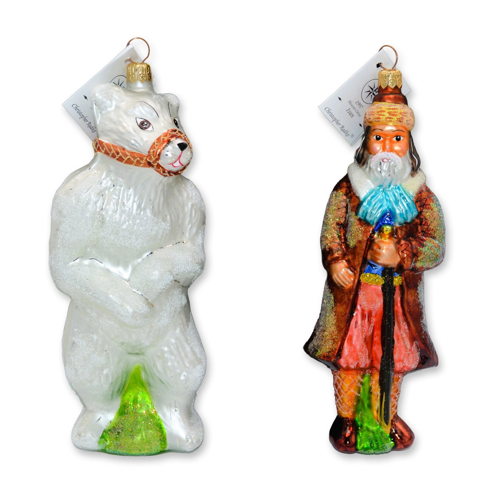 2Pc Christopher Radko LE Ornaments Ivan & Misha, 1997, W/Box (1 of 3)