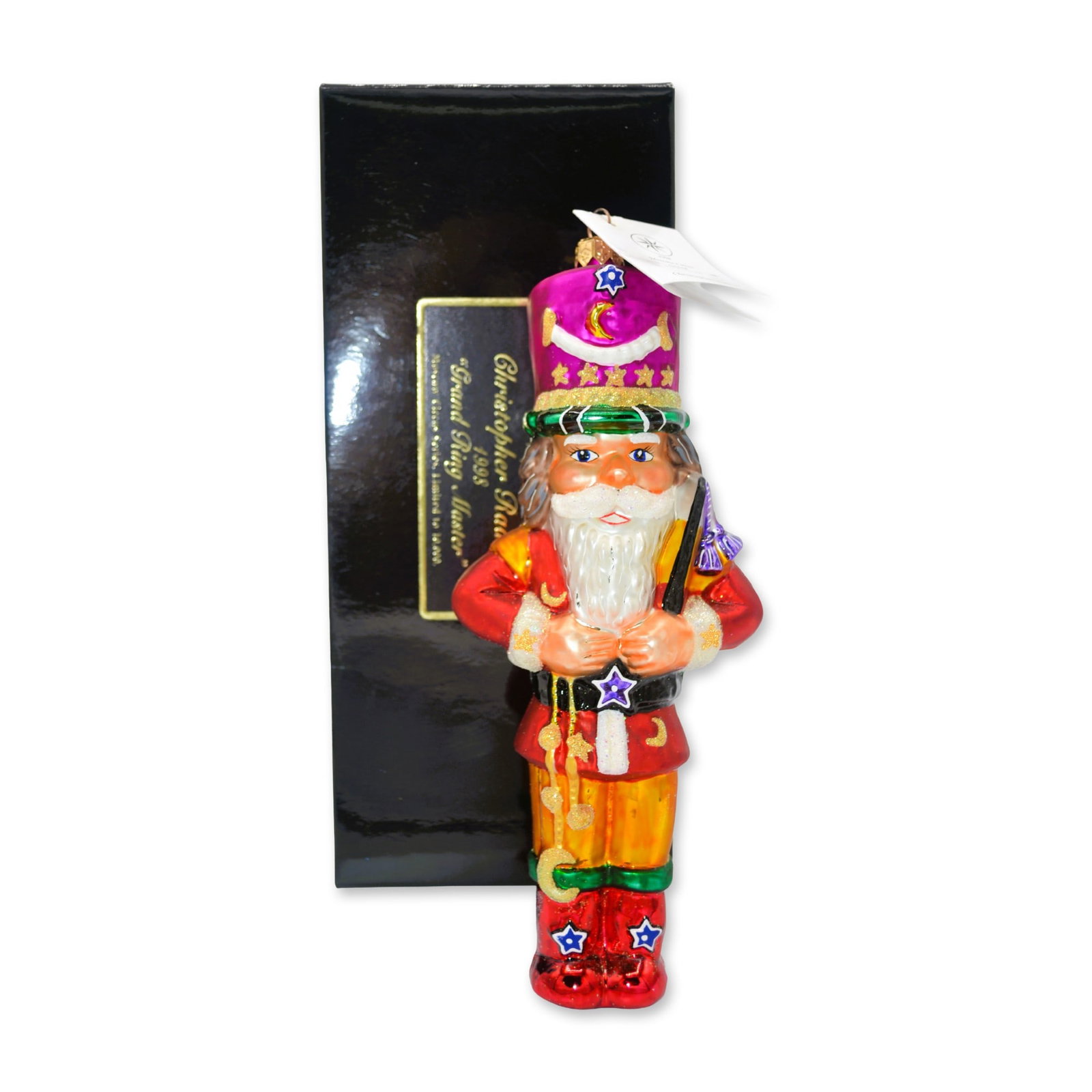 Christopher Radko LE Ornament Moscow Grand Ring Master, 1998, W/Box: Christopher Radko LE Ornament Moscow Grand Ring Master, 1998, with Original Box. Individually hand made, mouth-blown, silvered and hand painted , each requires a week to create, in this Second in a Se