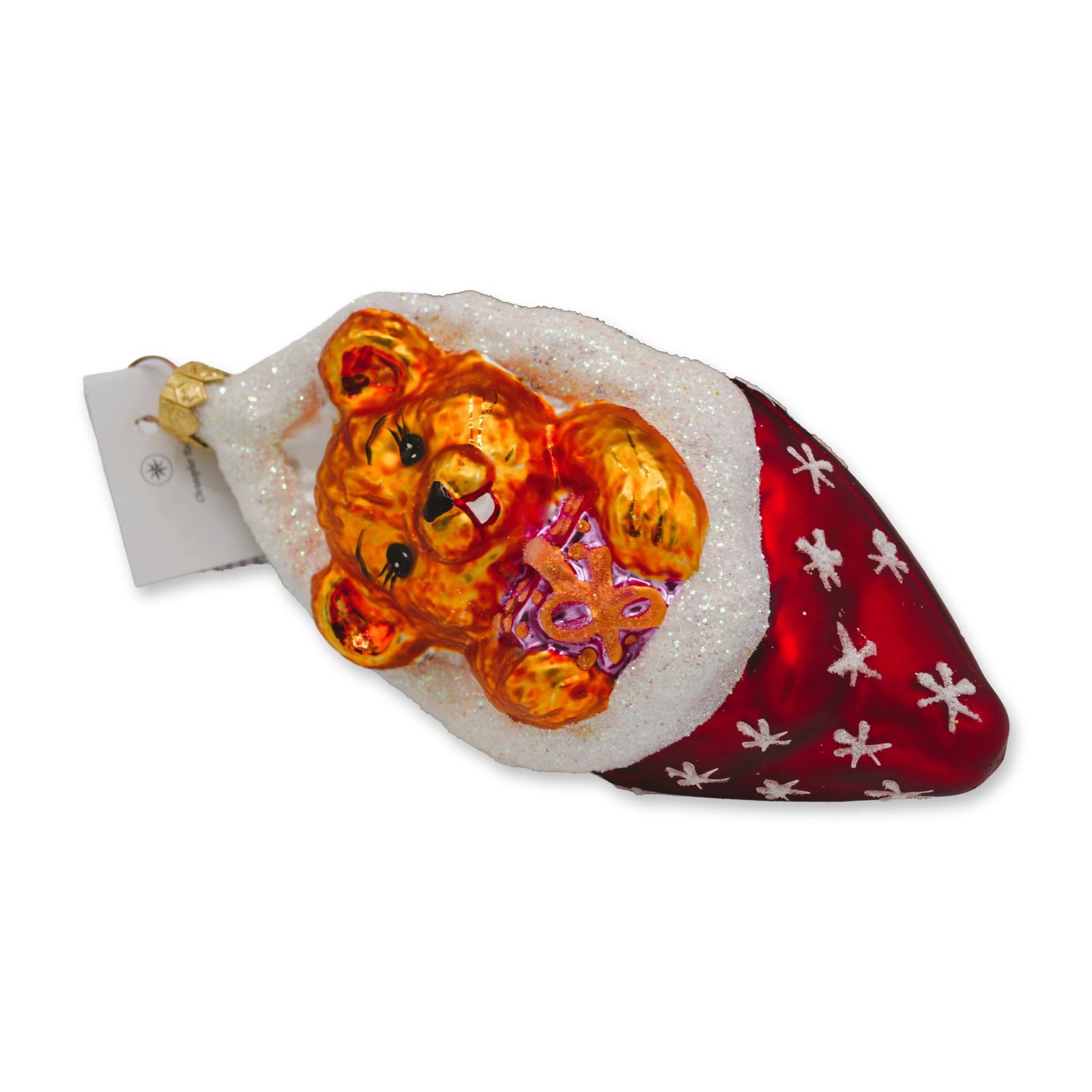 Christopher Radko Ornament Cozykins Bear In A Stocking, Foundation For Children, 1998, W/Box (1 of 3)