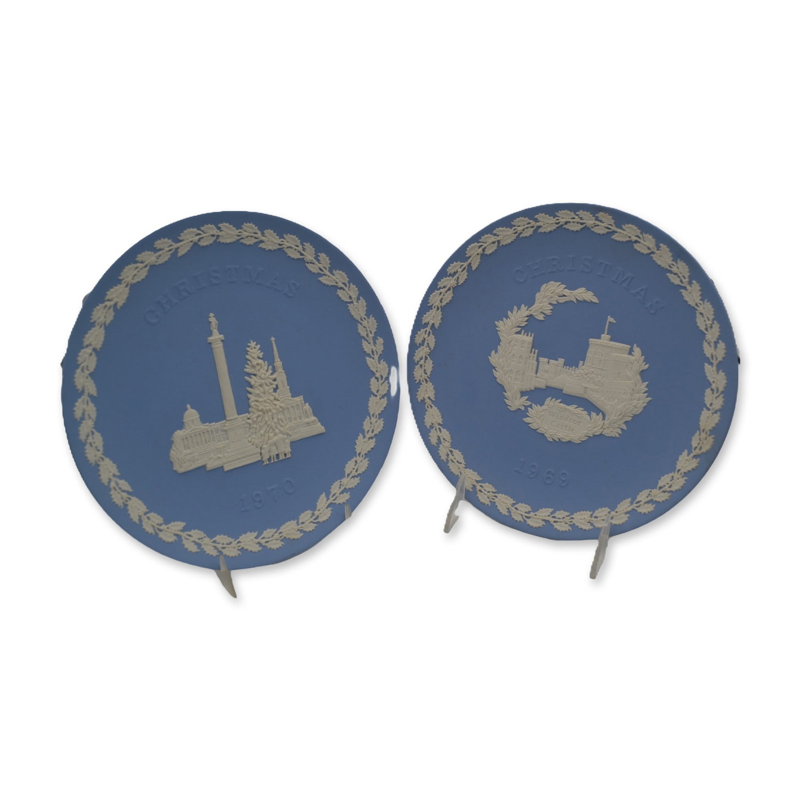 2Pc Wedgwood Christmas Plates, 1969-1970, OB (1 of 7)