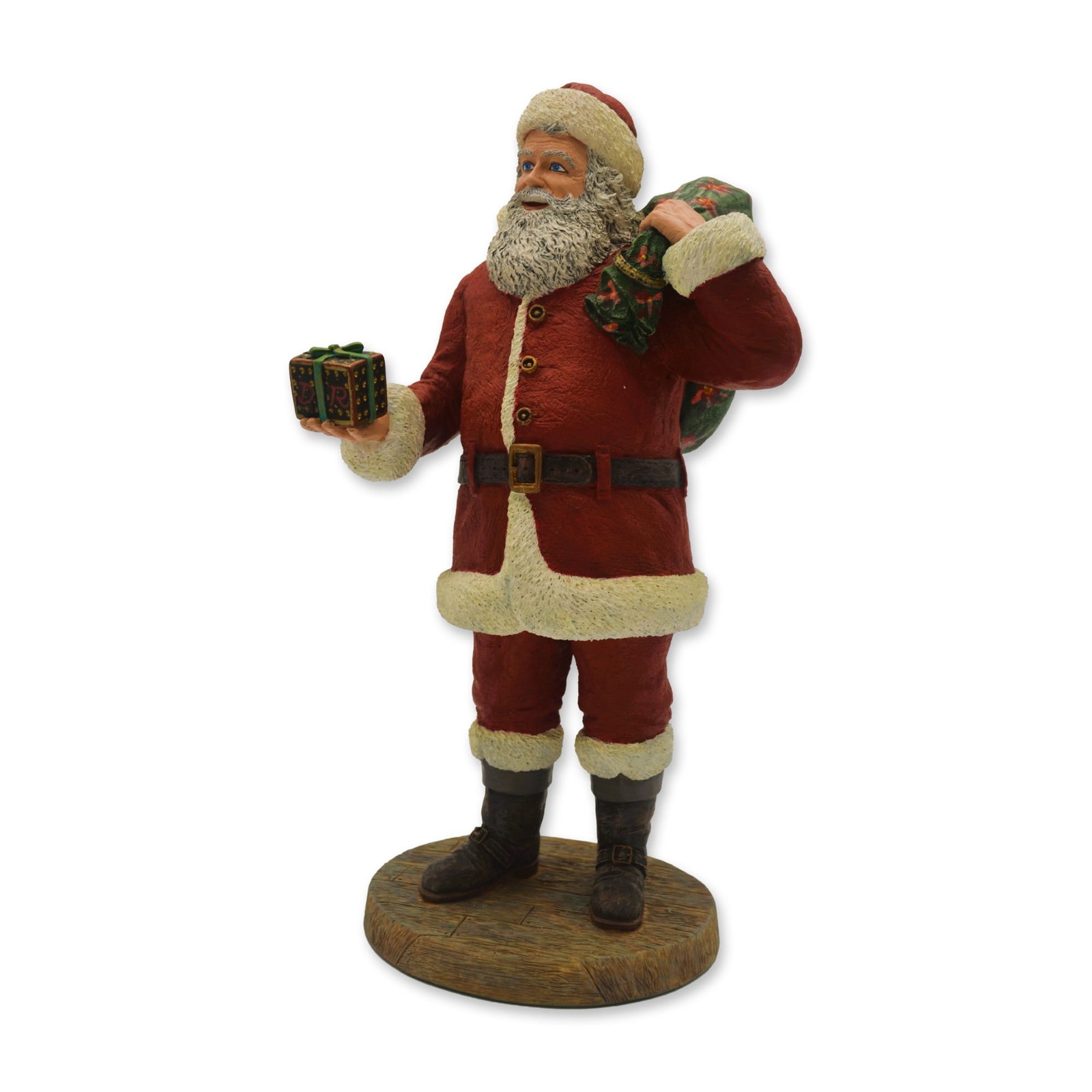 Duncan Royale LE "Santa's Gift" Figurine, Collectors Club Exclusive, 1994: Duncan Royale Limited Edition "Santa's Gifts" Figurine, A Collectors Club Exclusive, introduced in 1994. Hand crafted and hand painted by the Artists for Duncan Royale. Featuring Santa in his Tradtion
