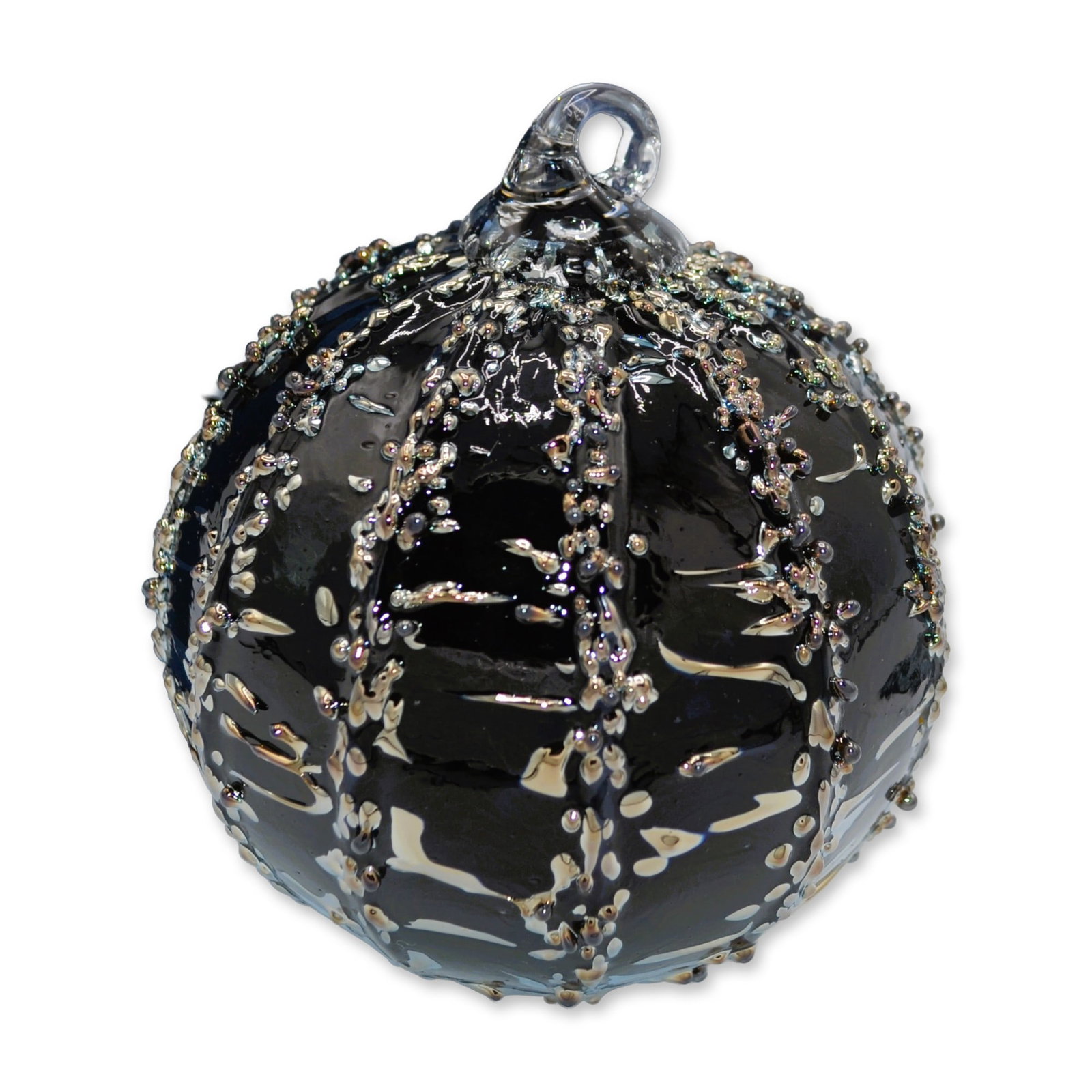Glass Eye Studio LE Art Glass Holiday Ornament, 2025 W/Box: Glass Eye Studio presents the 2025 Limited Edition Holiday Ornament. Designed by Creative Director, Piper O'Neill, the Limited Edition holiday ornament is handmade by the artisan glassblowers in the S