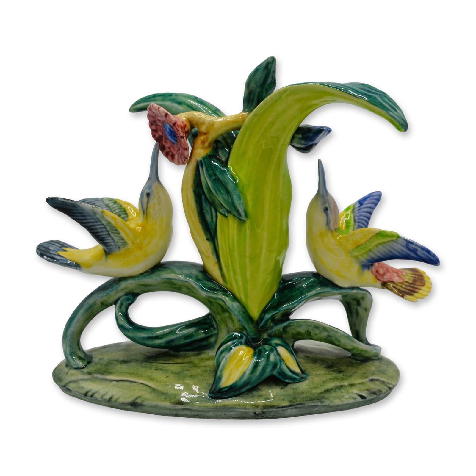 Stangl Pottery Double Hummingbirds W/Florals Sculpture, 3599D, 1941 (1 of 4)