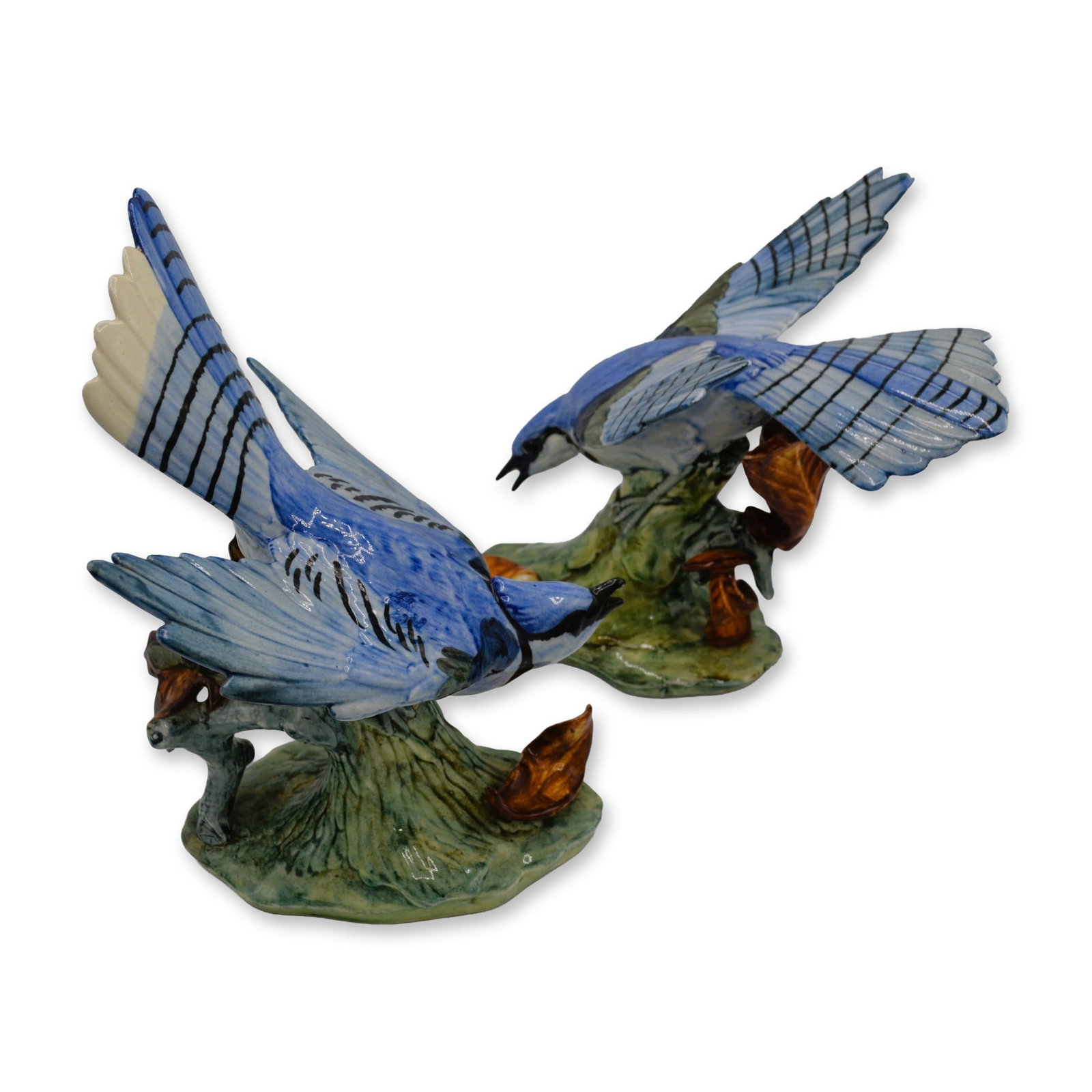 Stangl Pottery Blue Jays, Pair, Sculptures, 3715, 3716, 1950, Rare (1 of 7)