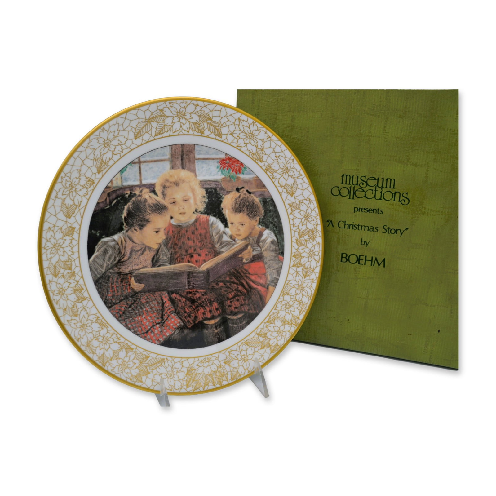 Boehm Porclelain Presents "A Christmas Story" LE Fine Bone China Plate, 1979 W/Box (1 of 4)