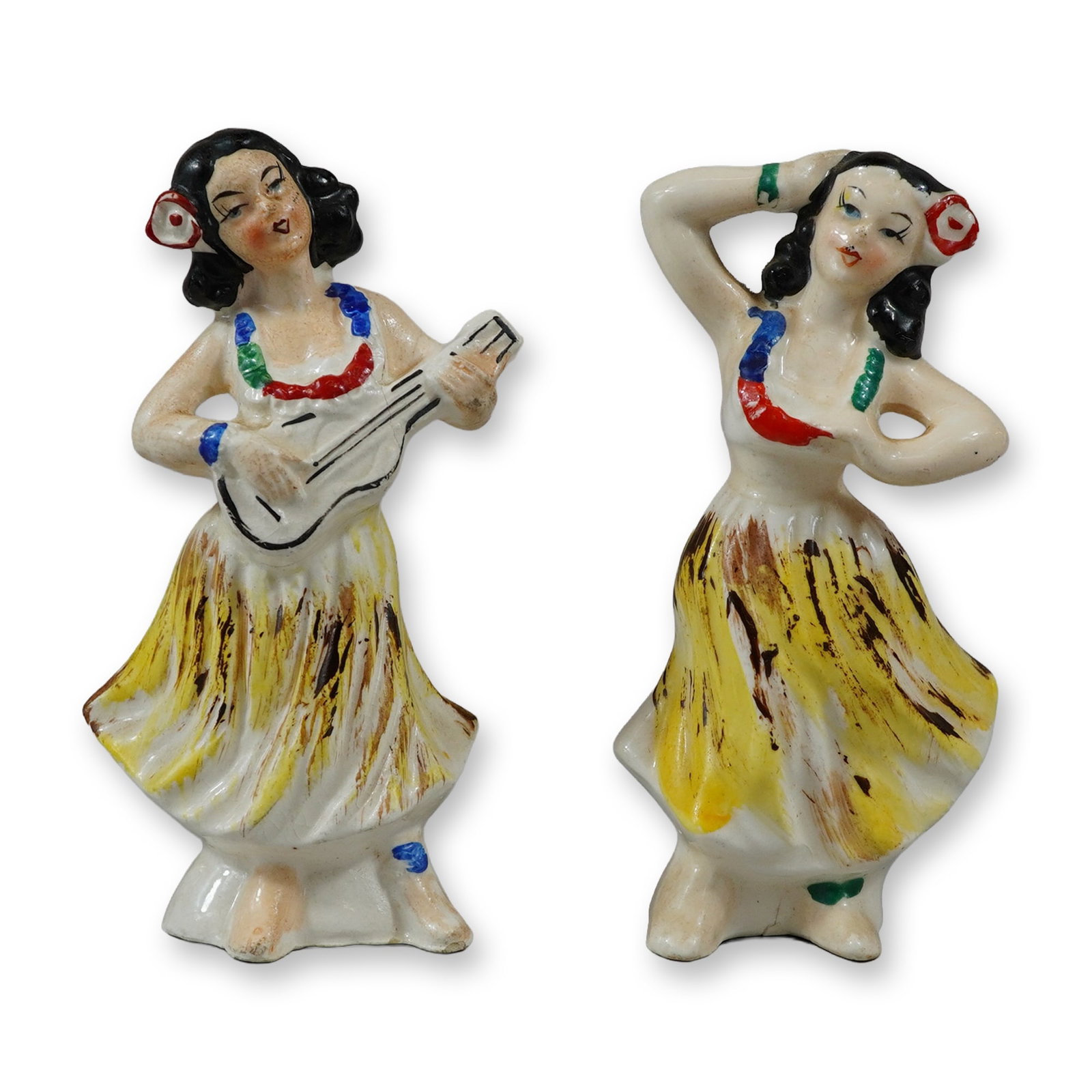 Pair of Mid-Century Ceramic Hula Girl Shakers (1 of 3)