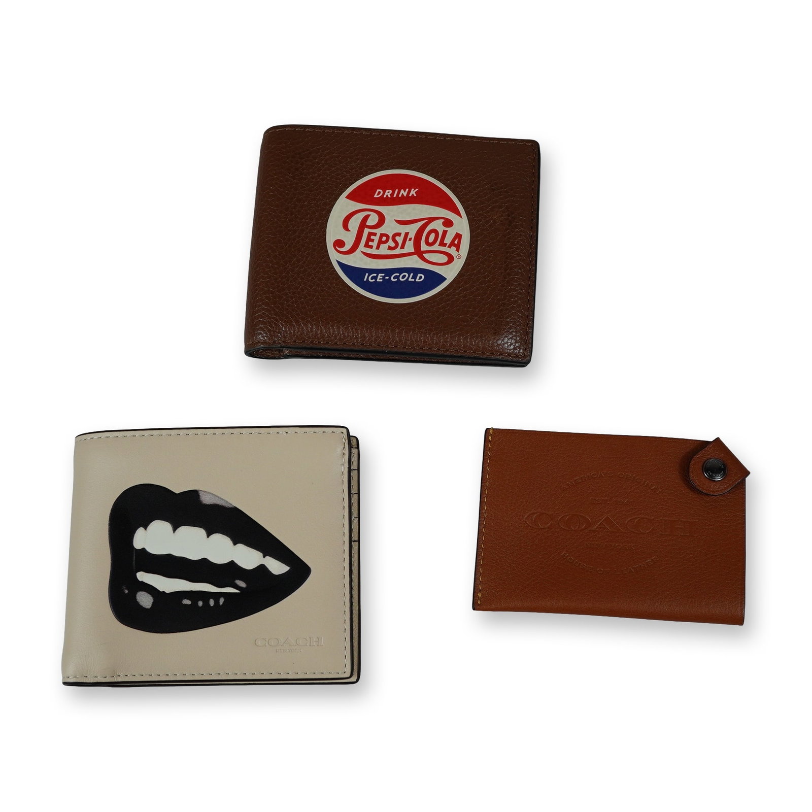 Trio of Coach Leather Wallets and Card Case (1 of 4)