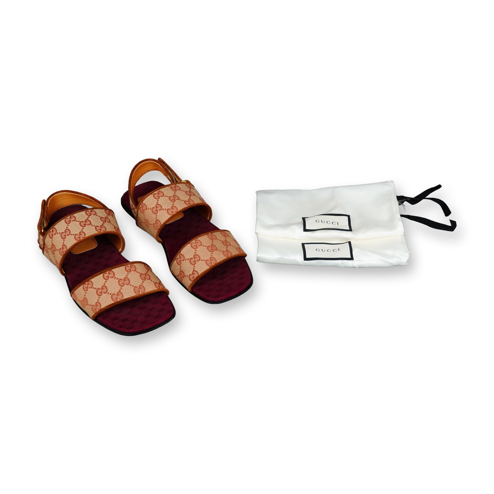 Gucci GG Monogram Slingback Flat Sandals (1 of 5)