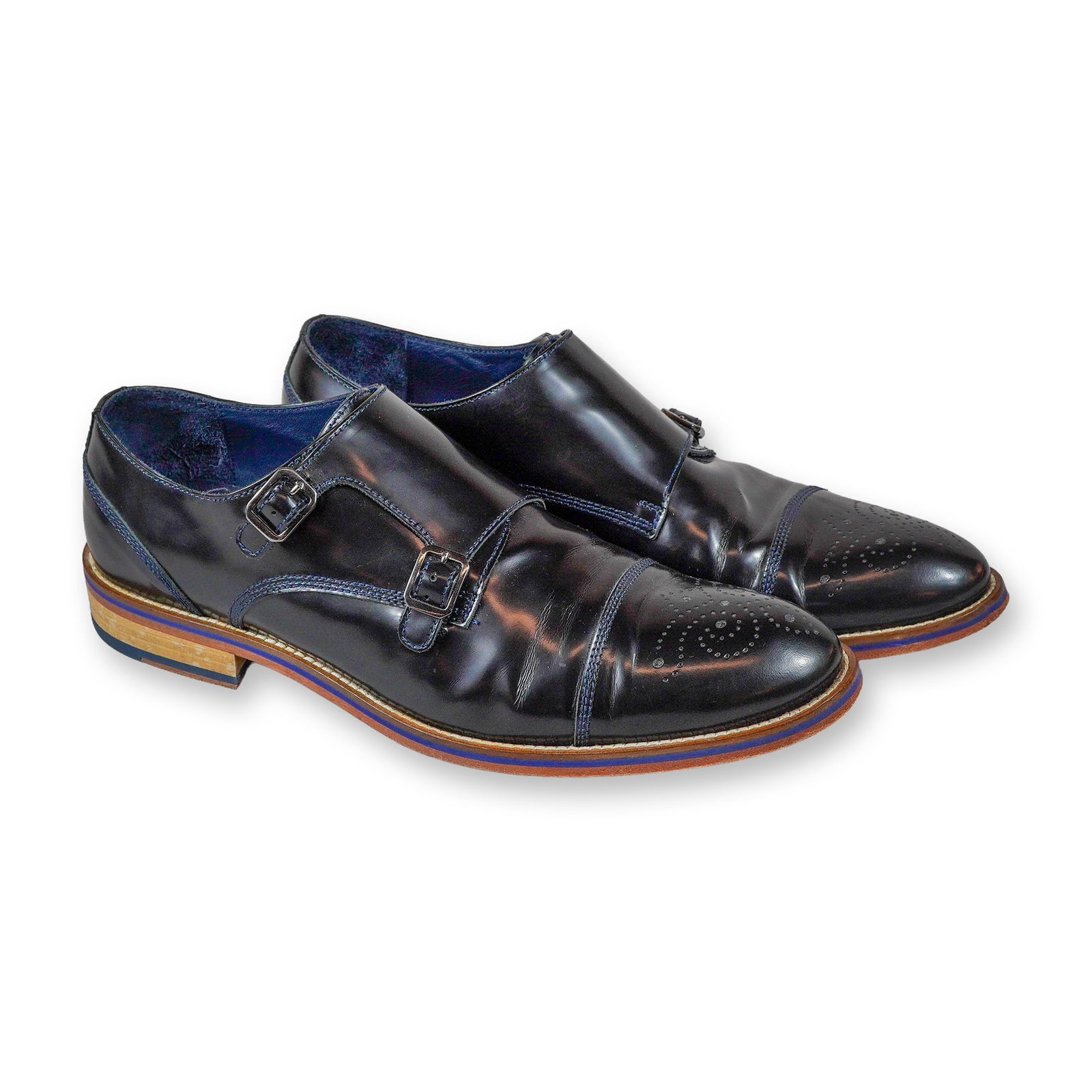 Johnston & Murphy Italian Leather Double Monk Strap Men's Shoes (1 of 6)
