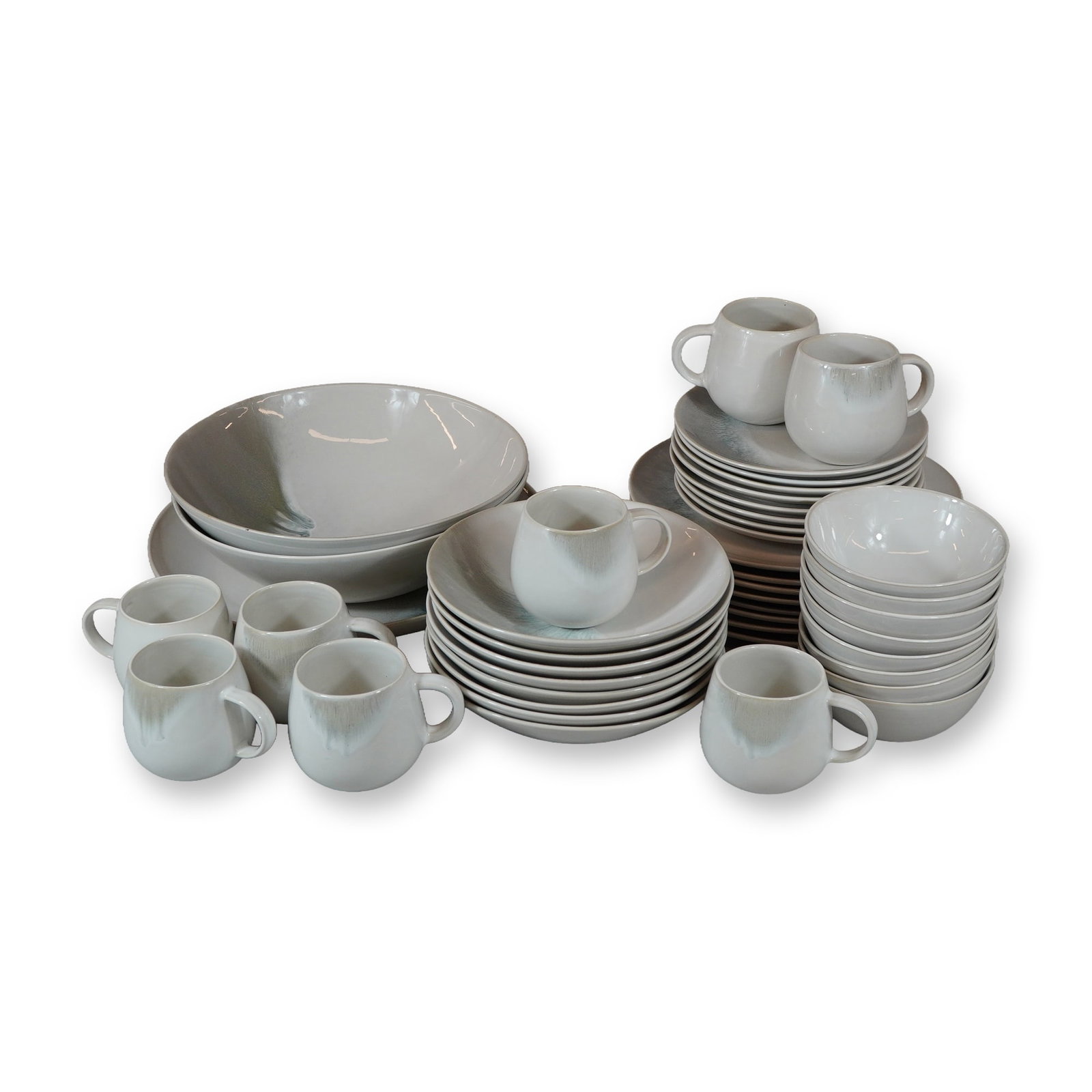 43pc Crate & Barrel Ora Stoneware Dinnerware Set, Service for 8 (1 of 5)