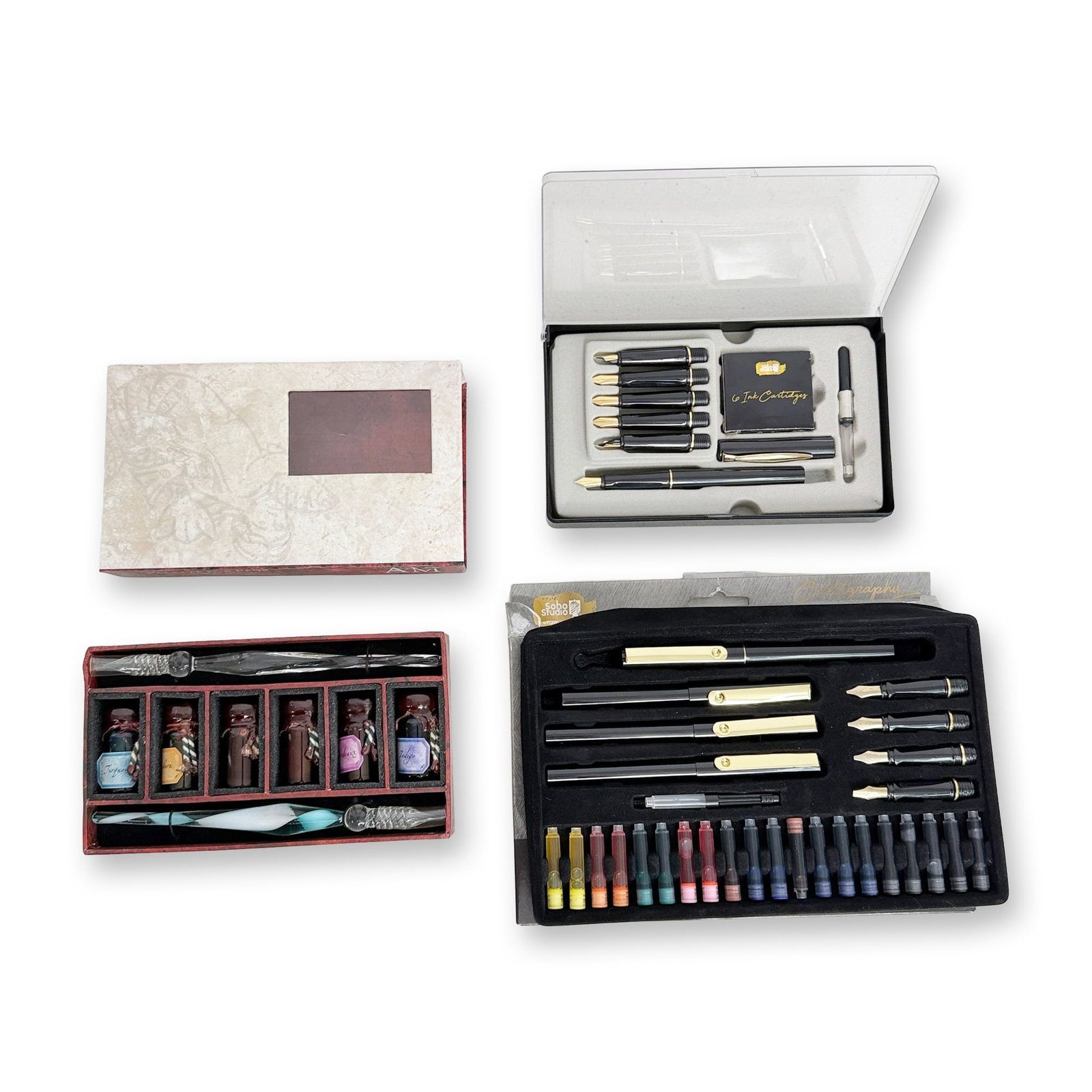3pc Soho Studio Calligraphy Pen Sets and Palette for Pens (1 of 4)