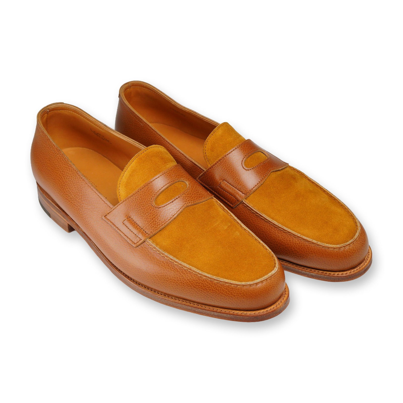 John Lobb Lopez Leather and Suede Penny Loafers (1 of 5)