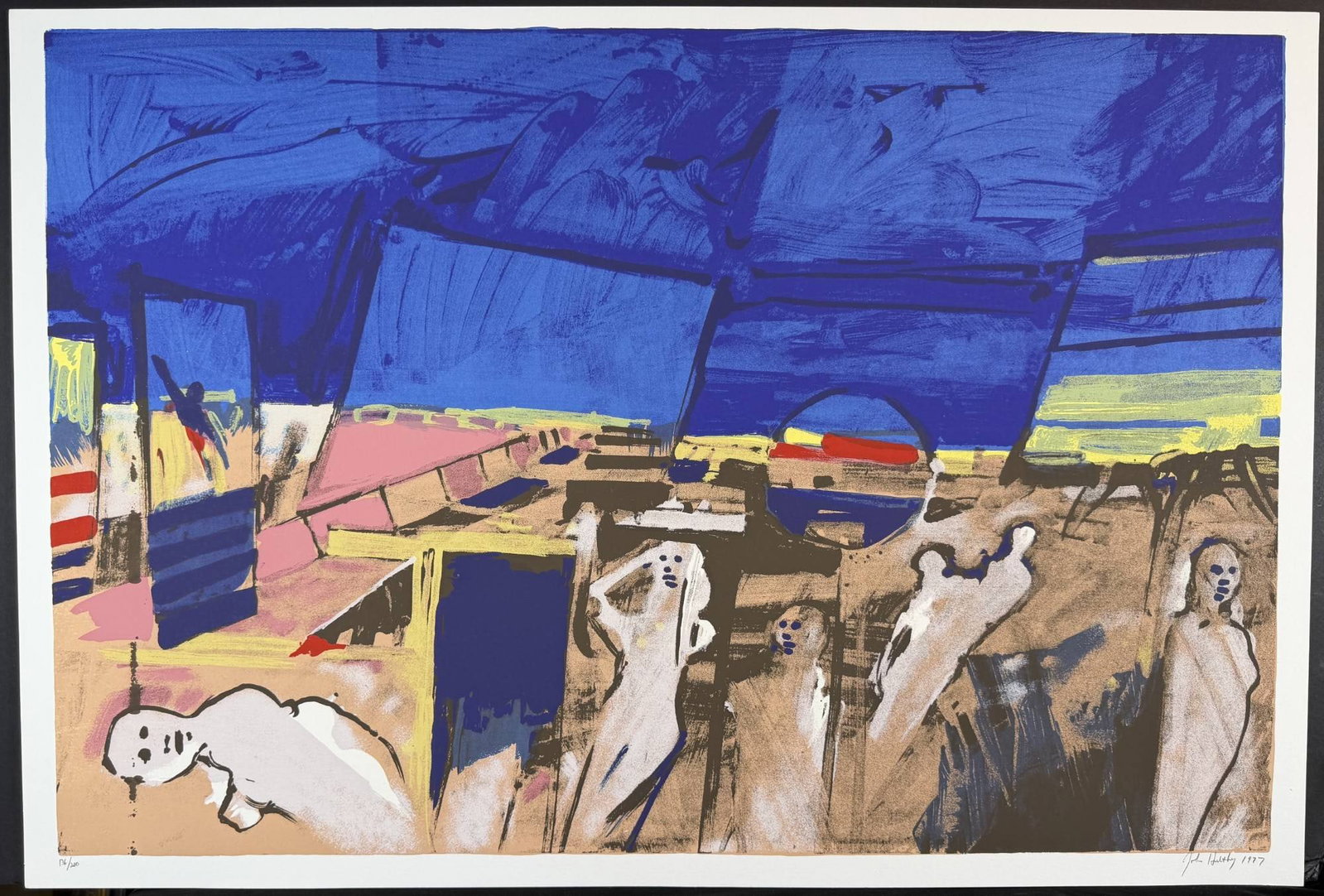 John Hultberg (American 1922-2005) Serigraph Actors, signed (1 of 4)