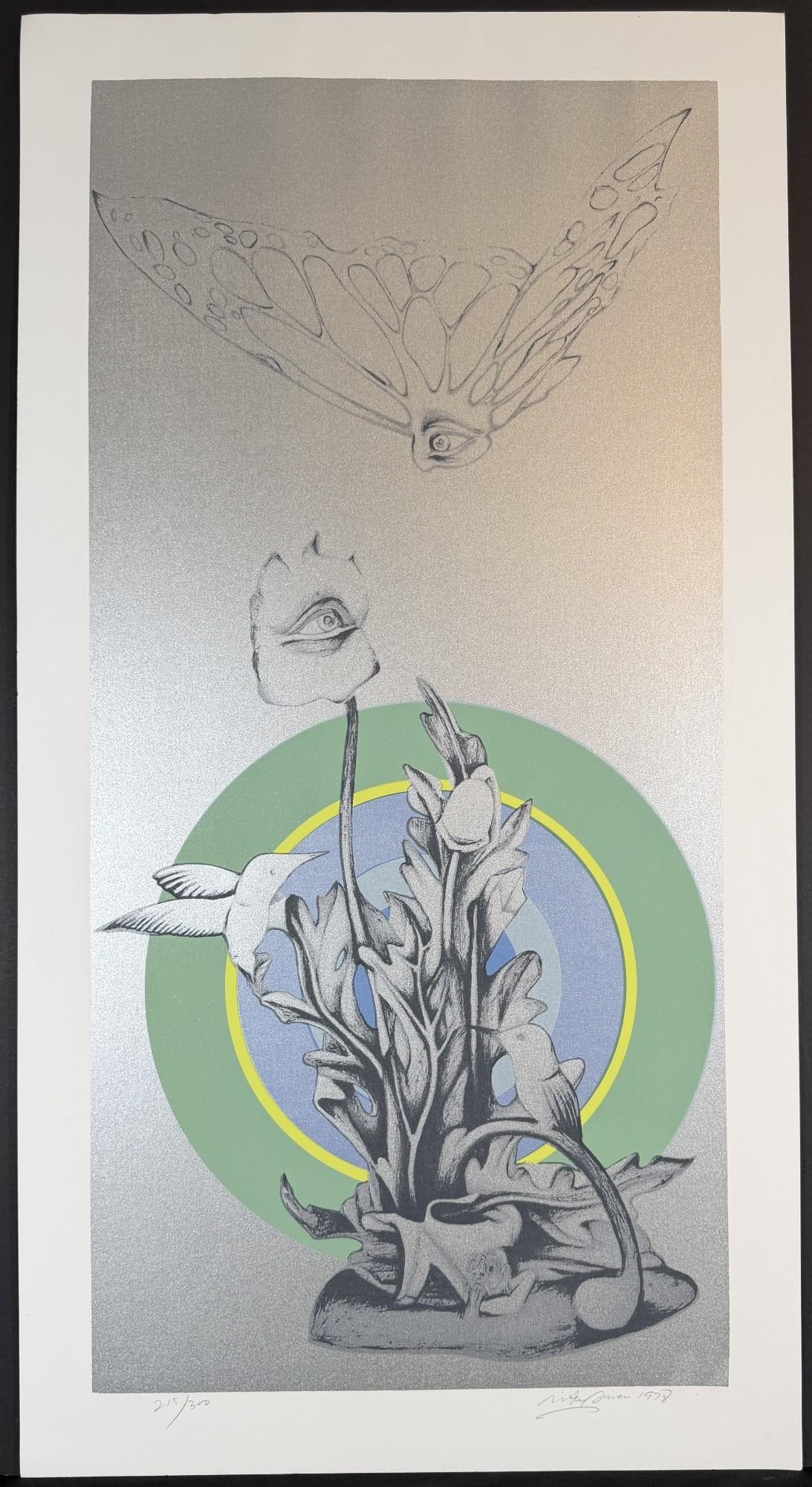 Rita Simon (American 1938-) Screenprint Chance Encounter signed (1 of 4)