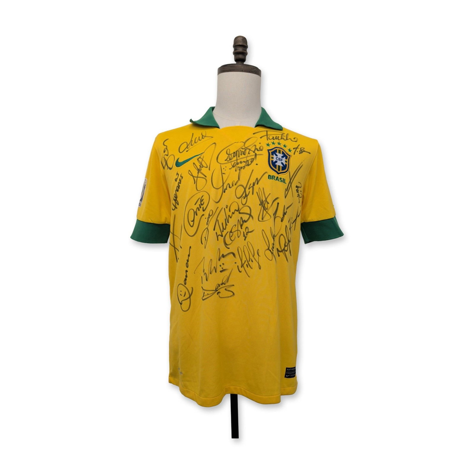 Nike Brazil 2013 Signed National Team Soccer Jersey (1 of 7)