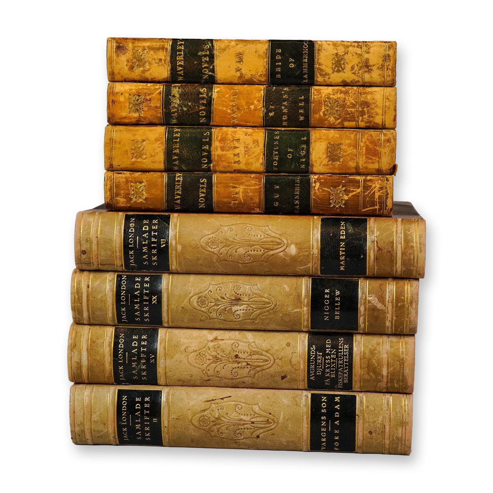 8pc Scott and London Leather Bound Books (1 of 5)