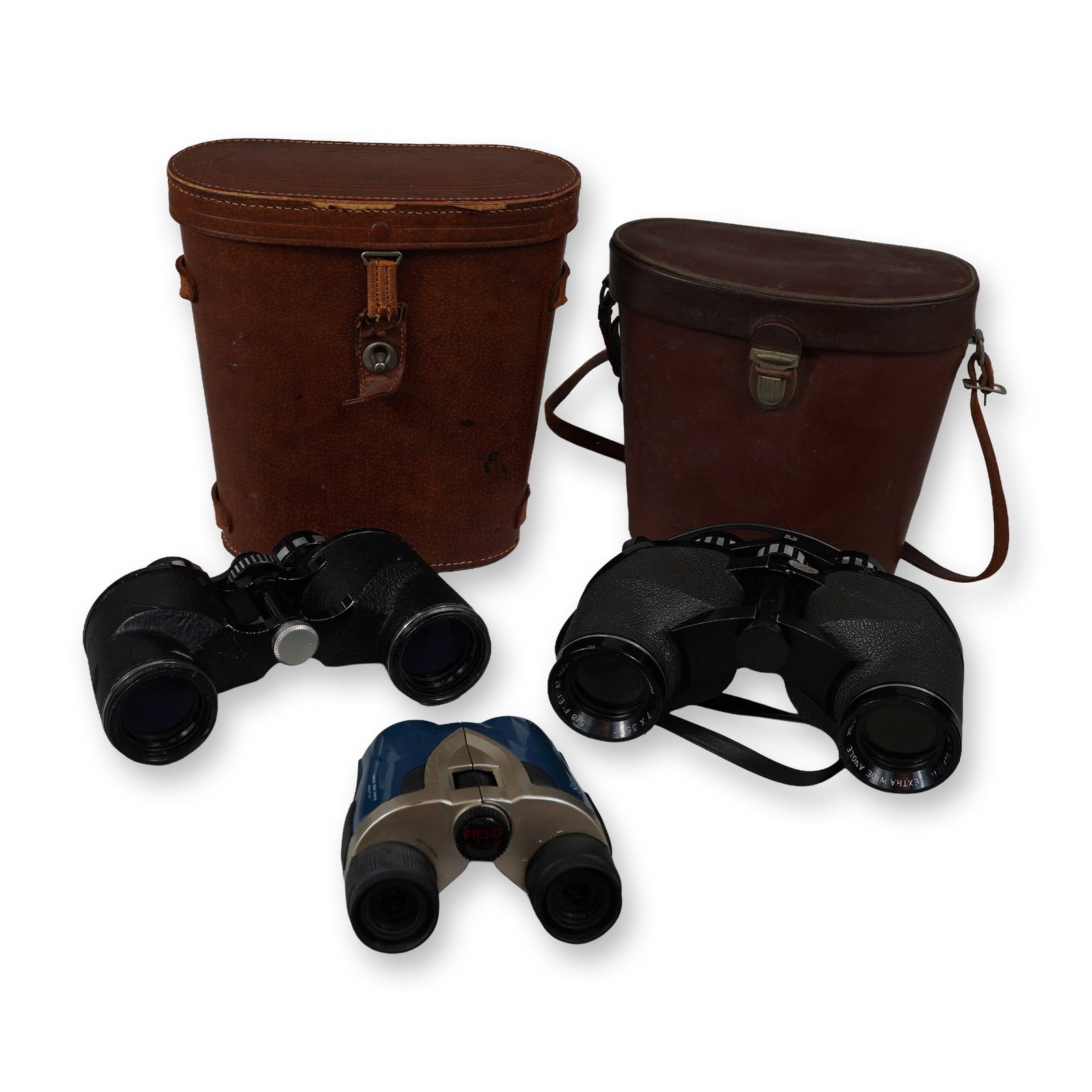 A 5pc Binocular Grouping Including Manufacturers Tasco, Agfa, Sears Discoverer, Stauer, and AMC (1 of 2)