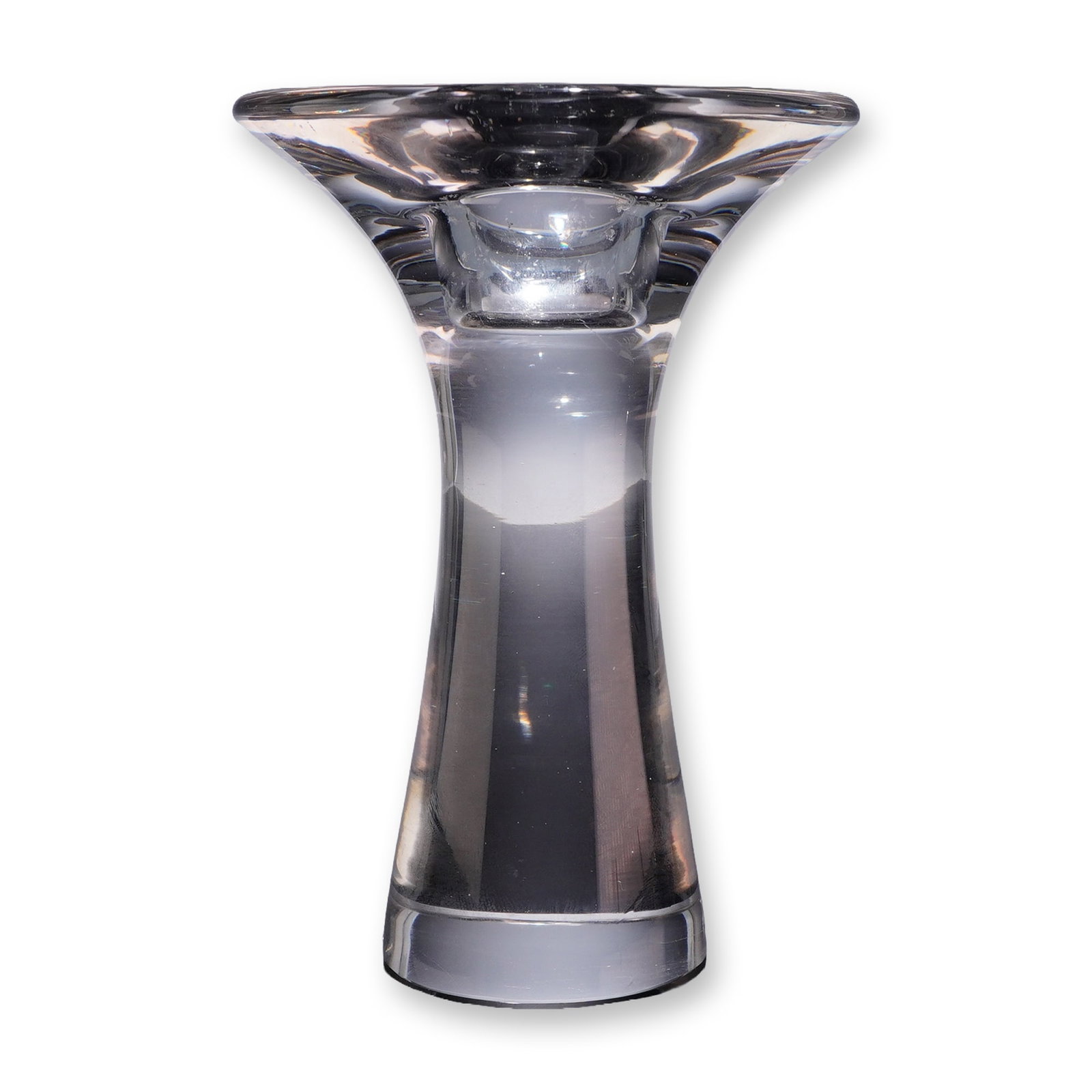 Iittala Clear Glass Candlestick Designed by Tapio Wirkkala Model 3412 (1 of 4)