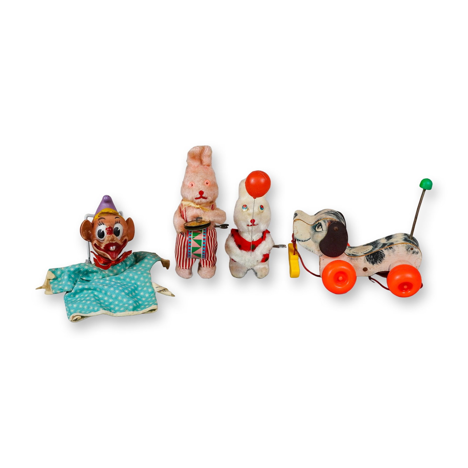 Collection of Vintage Mechanical Wind-Up and Pull Toys including Fisher-Price (1 of 5)