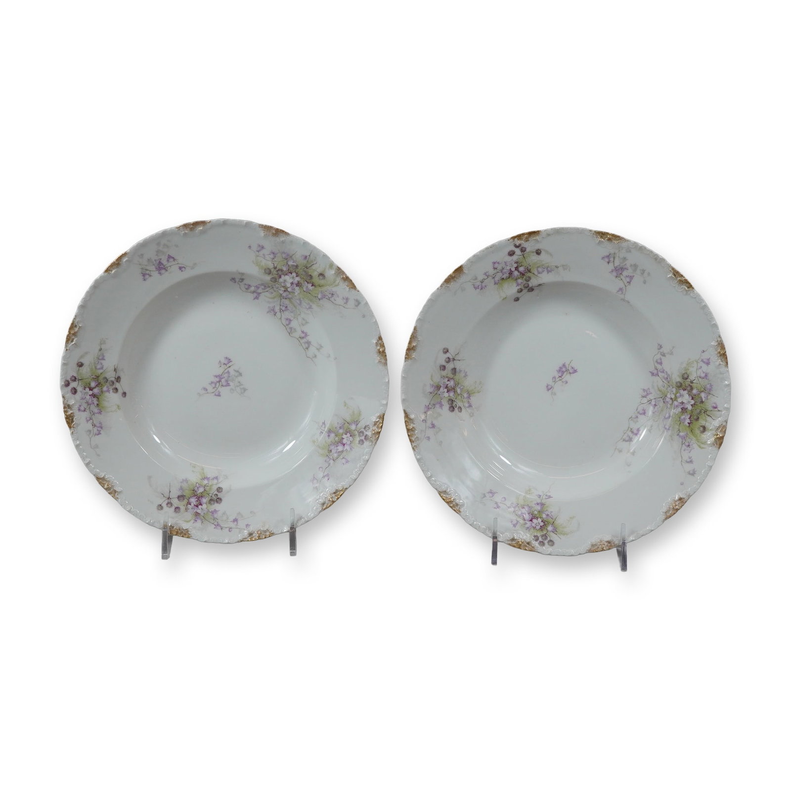 A Pair of Theodore Haviland Limoges Porcelain Soup Bowls in Schleiger Pattern (1 of 4)