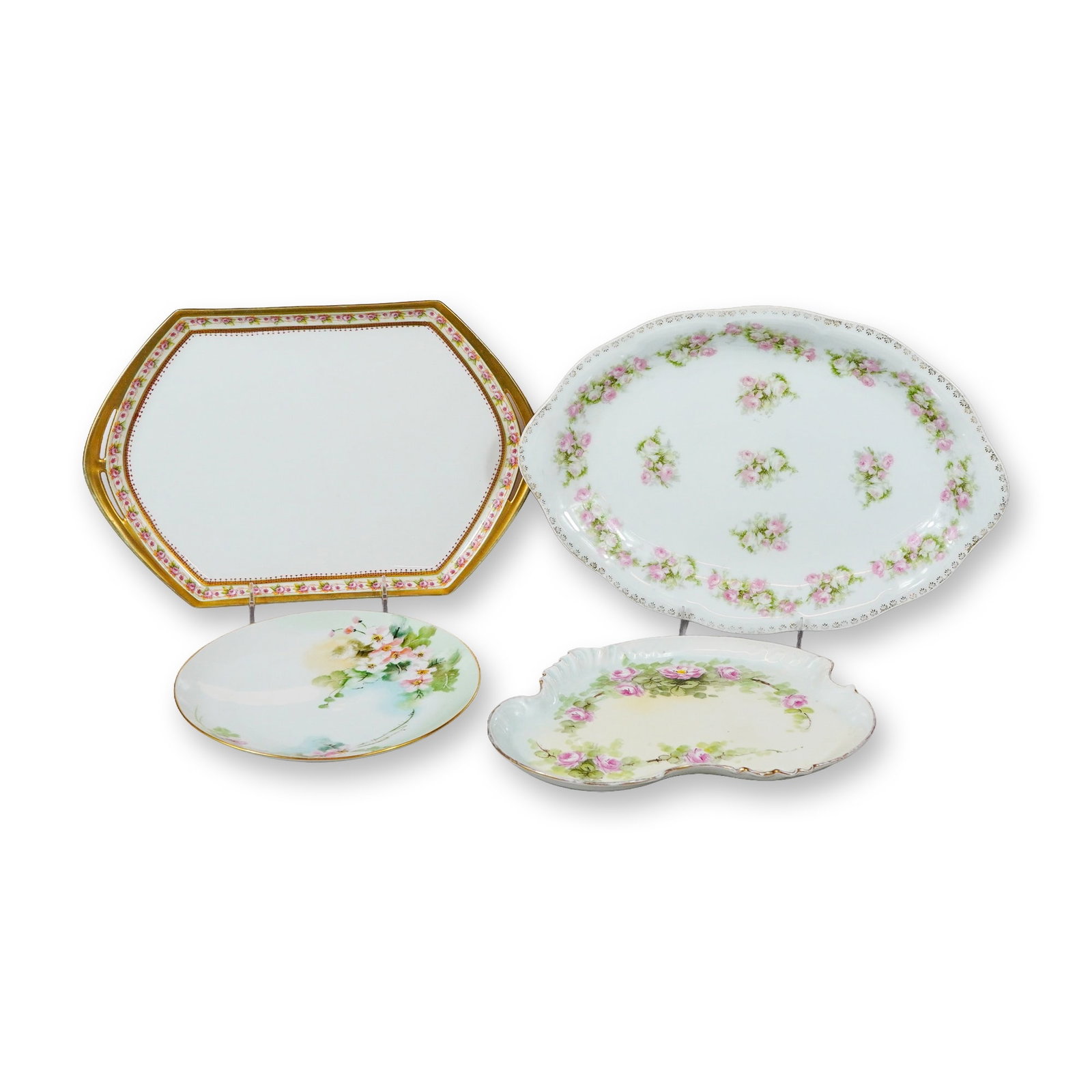 4pc European Floral Porcelain Pieces (1 of 5)