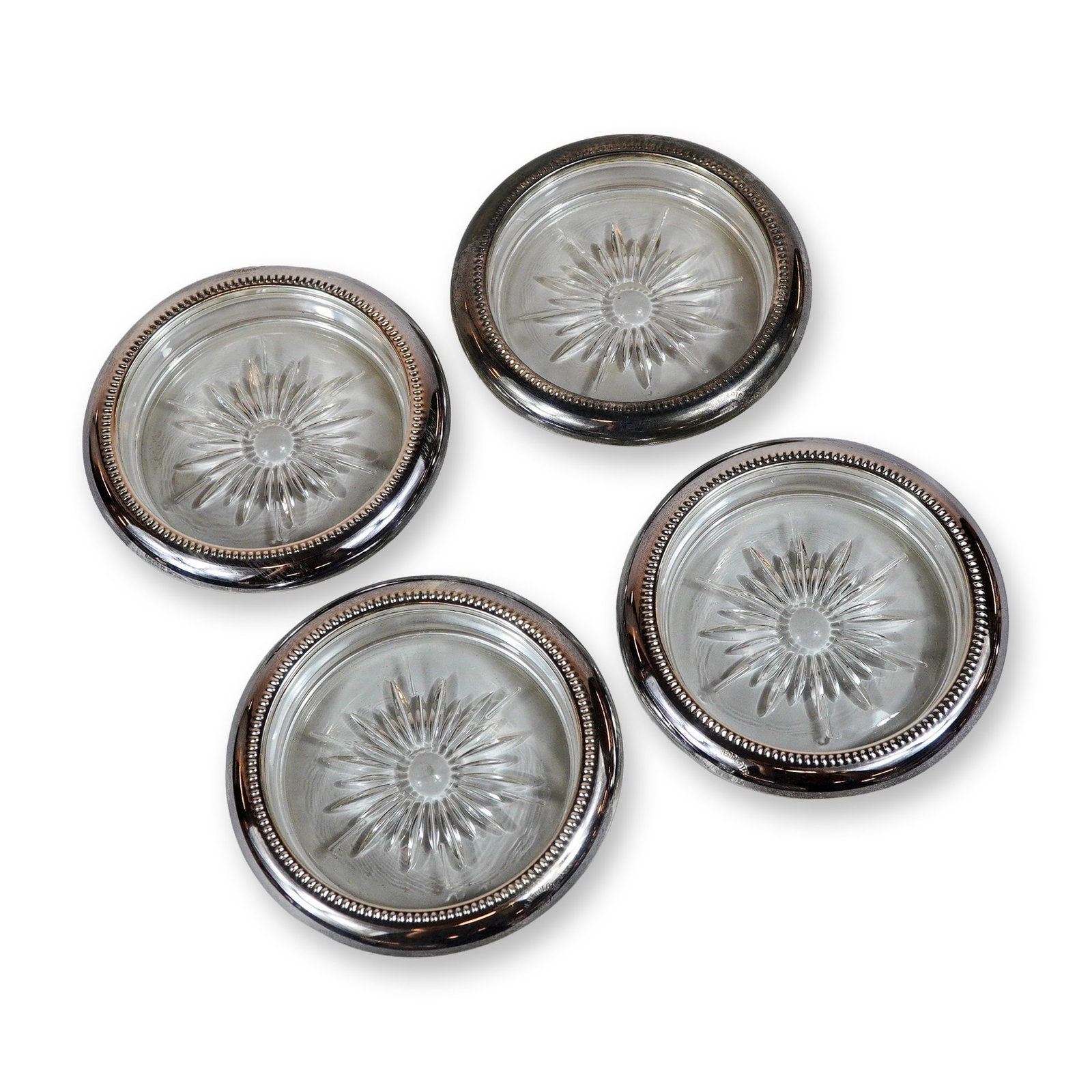 4pc Leonard Italy Style Glass Coasters (1 of 4)
