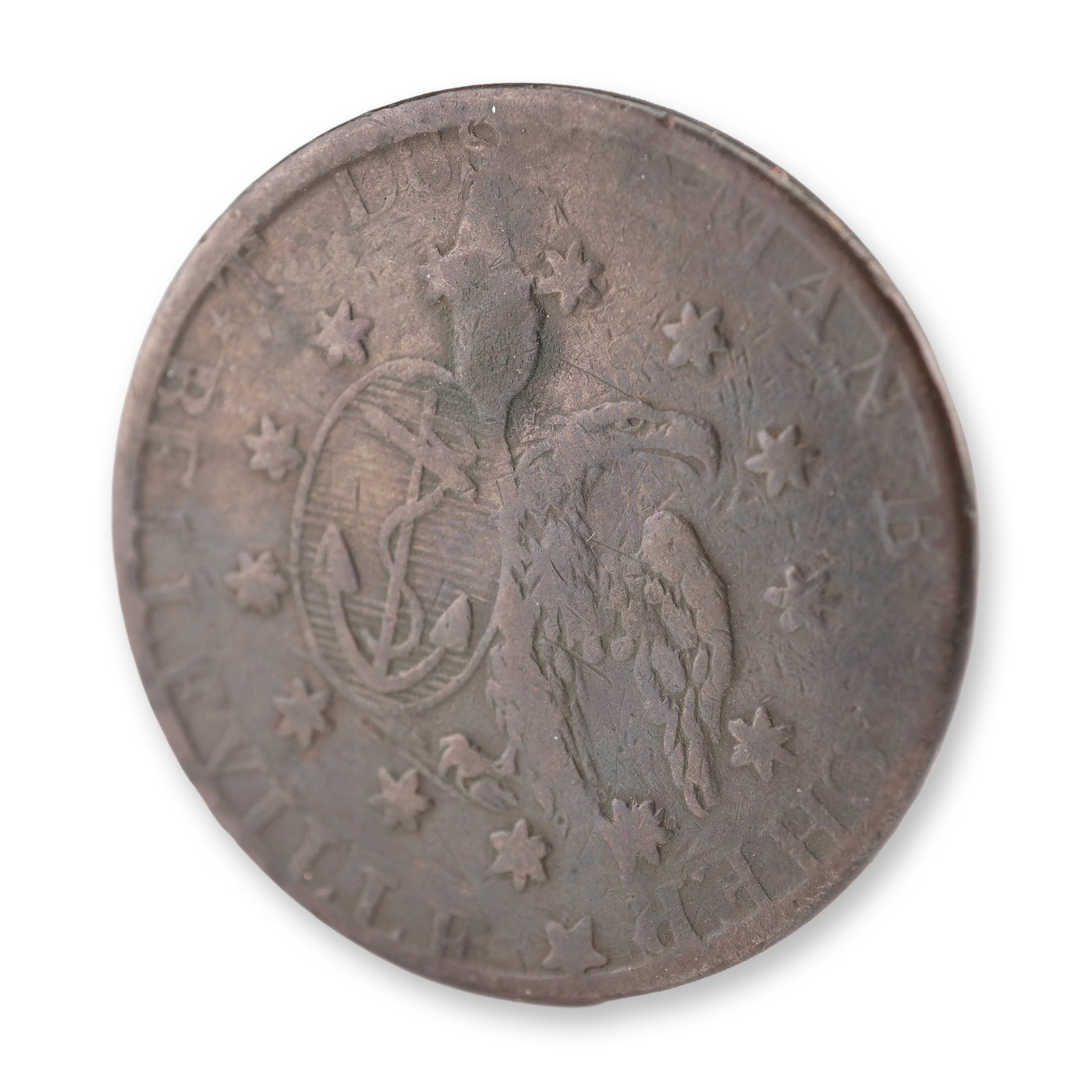 Antique T. Duesaman Butcher "Hard Times" Half-Penny Token (1 of 2)