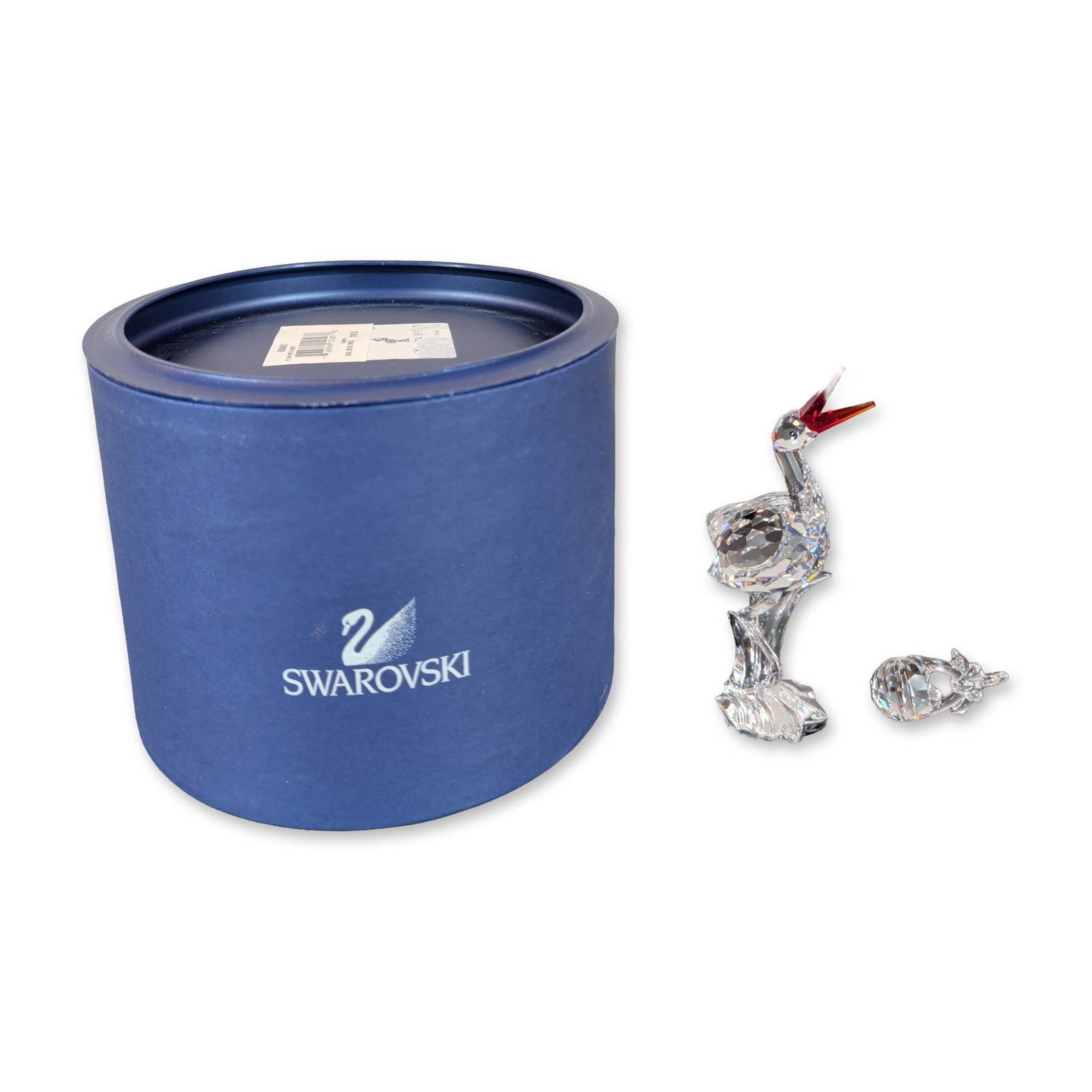 Swarovski Crystal Crystal Stork with Baby Figurine (1 of 5)