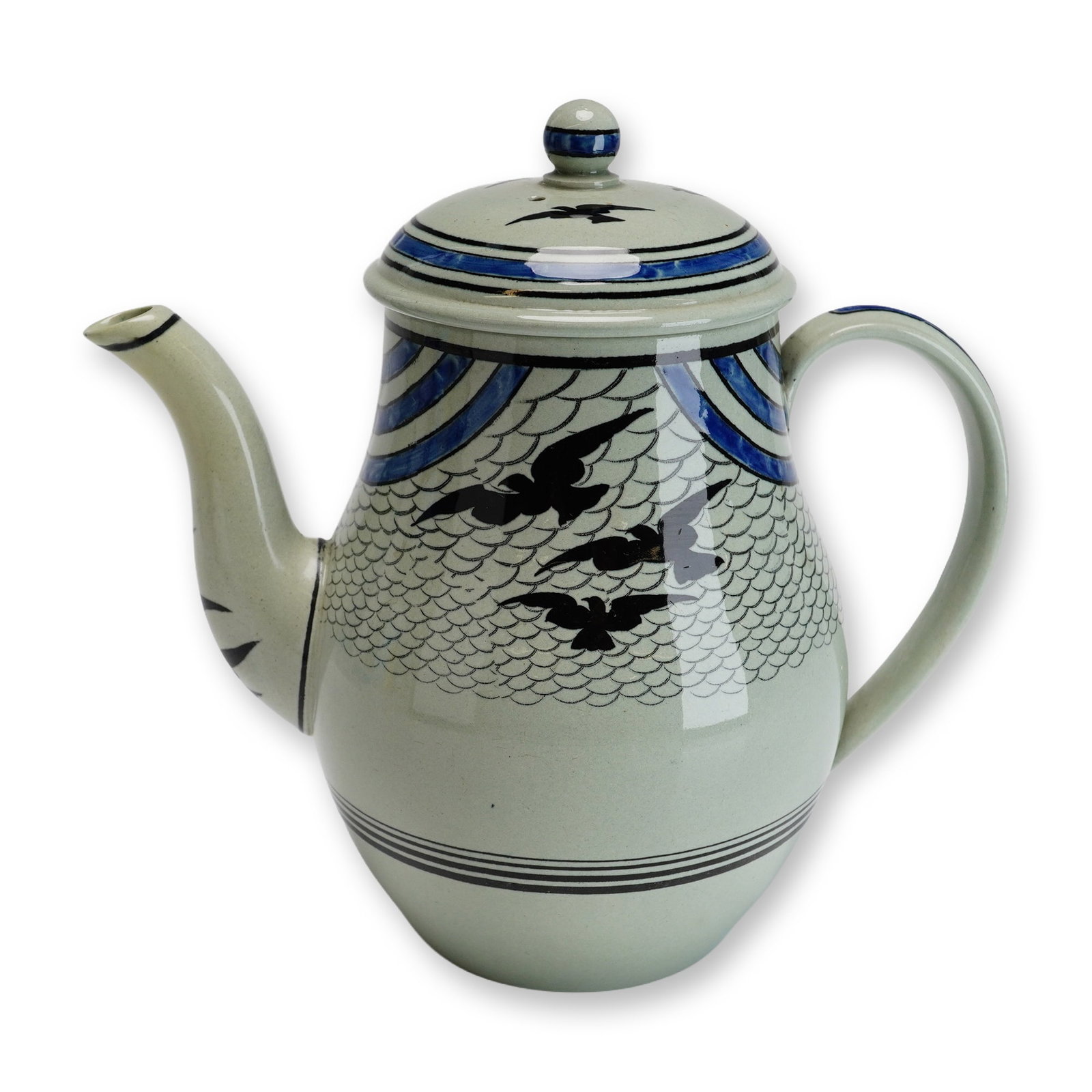 Wedgwood Etruria Lidded Coffee Pot with Lid, Sunbirds Pattern (1 of 3)