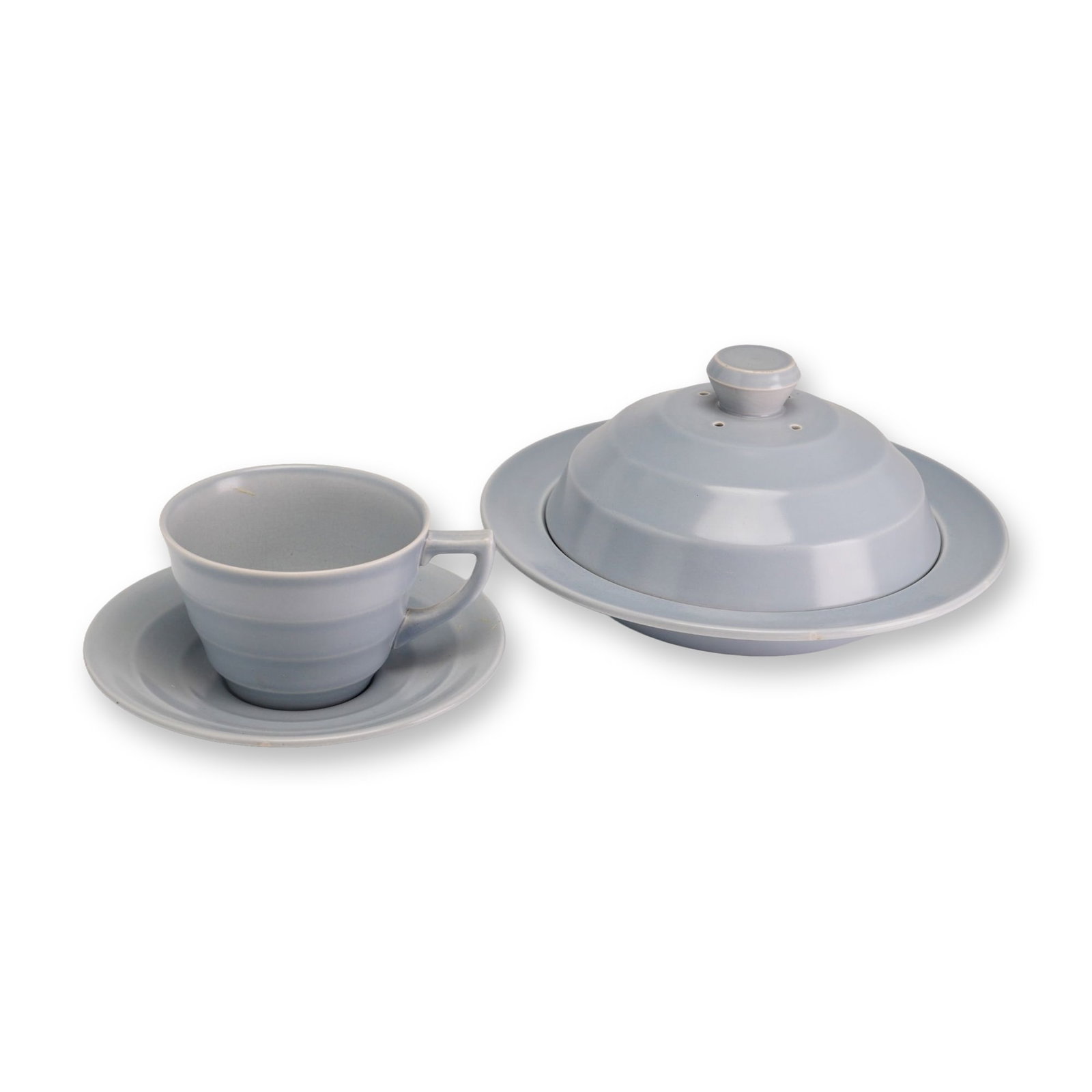 3pc Wedgwood Silver Grey Earthenware Tableware Pieces (1 of 4)