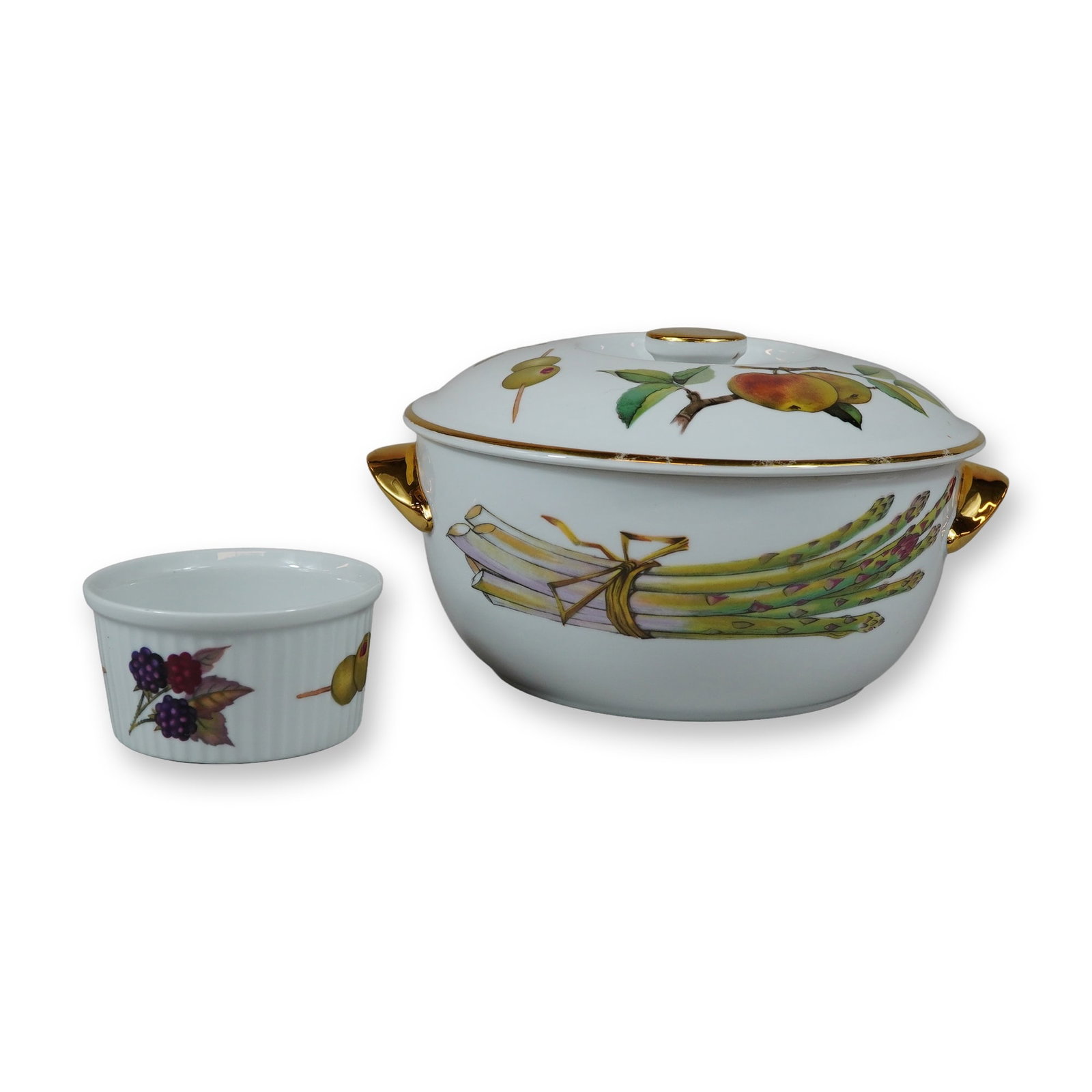2pc Royal Worcester Porcelain Casserole and Ramekin (1 of 3)