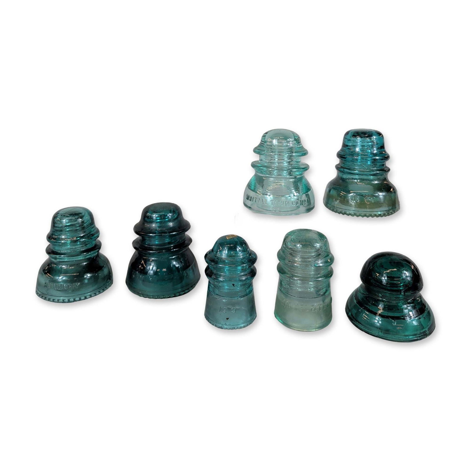7pc Collection of Antique Glass Insulators (1 of 6)