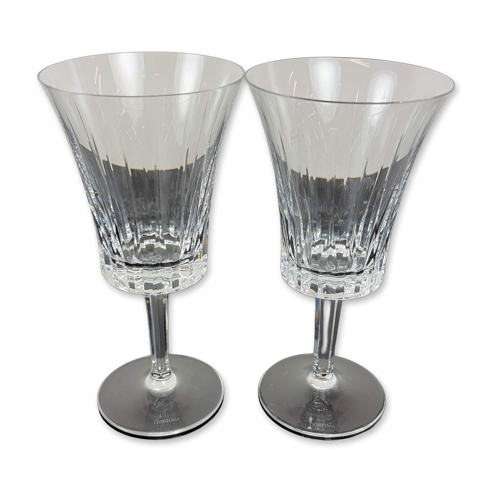 Pair of Gorham Crystal Water Goblets, Richelieu-Rondo (1 of 2)