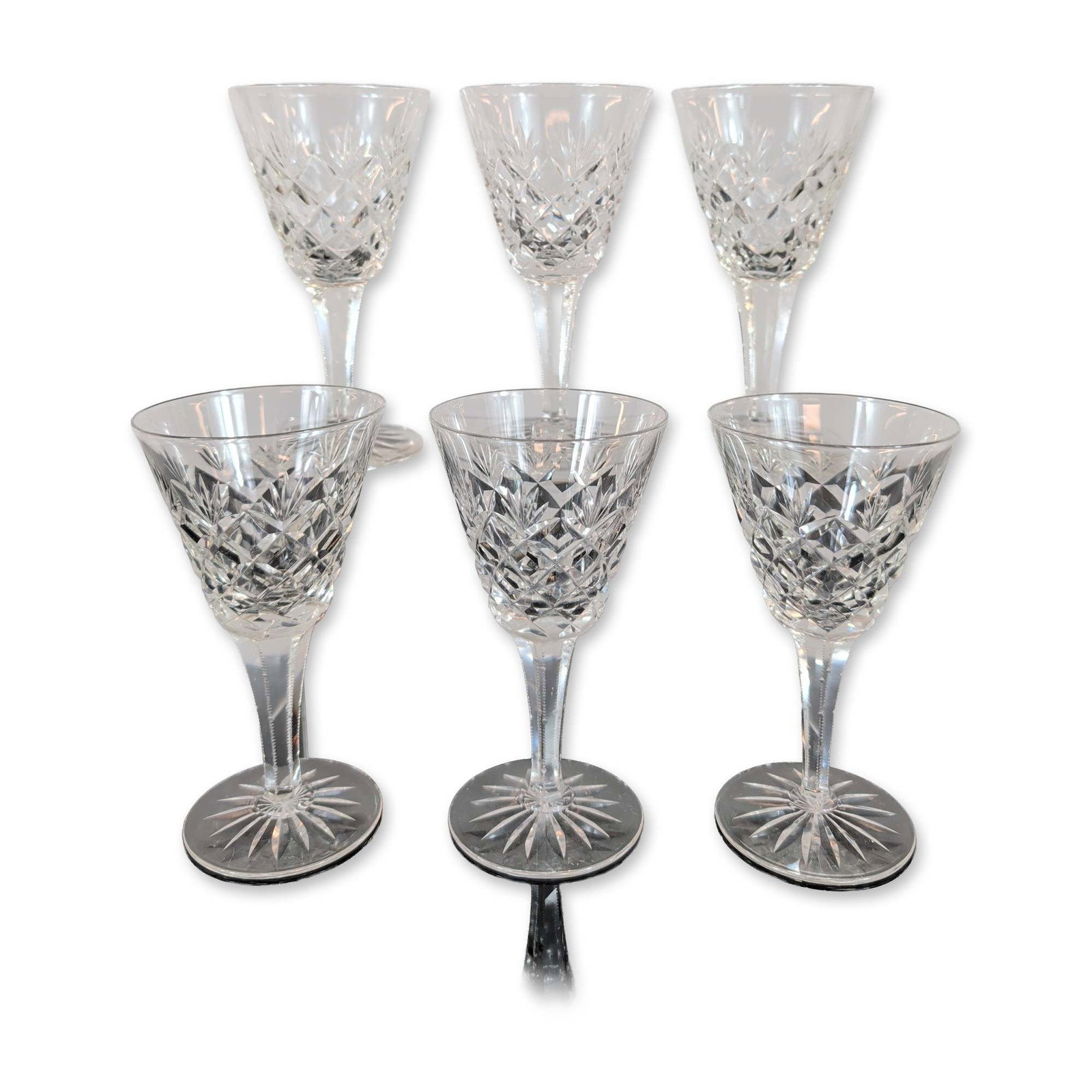 Set of Six Cut Crystal Sherry Glasses (1 of 3)