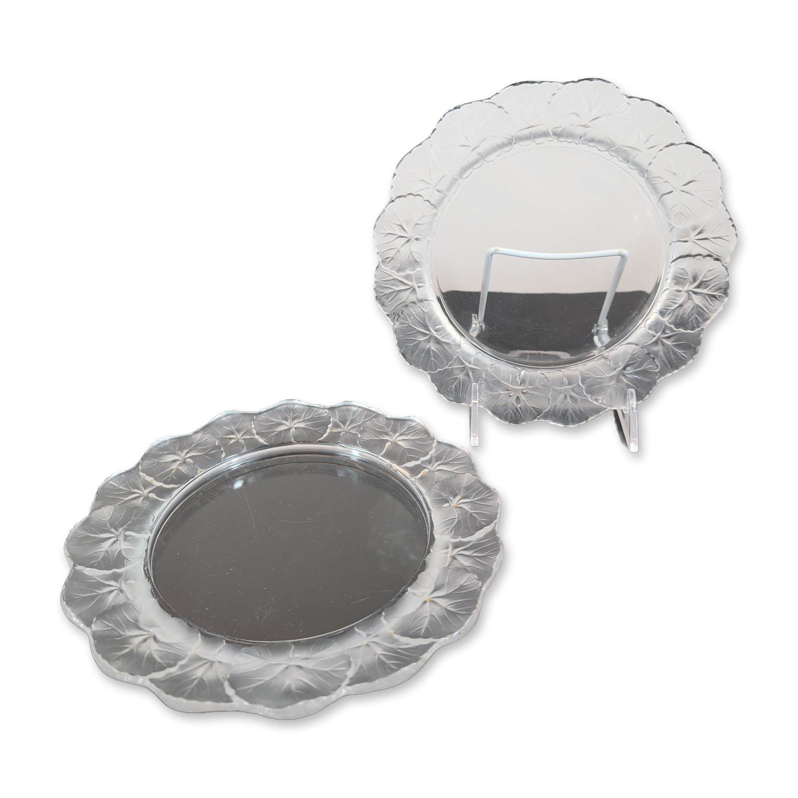 Pair of Lalique France Honfleur Plates (1 of 3)