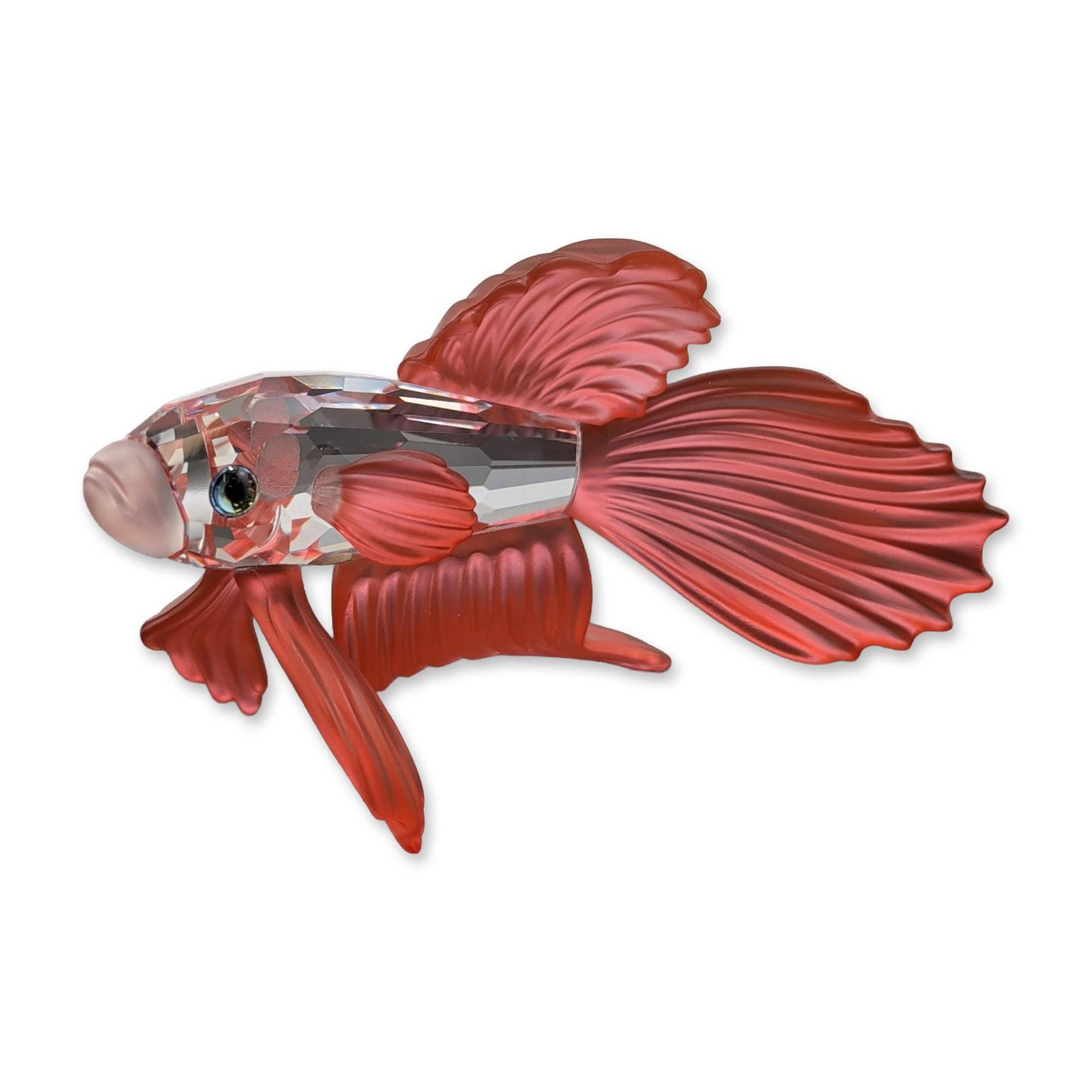 Swarovski Crystal Figurine, Red Siamese Fighting Fish (1 of 6)