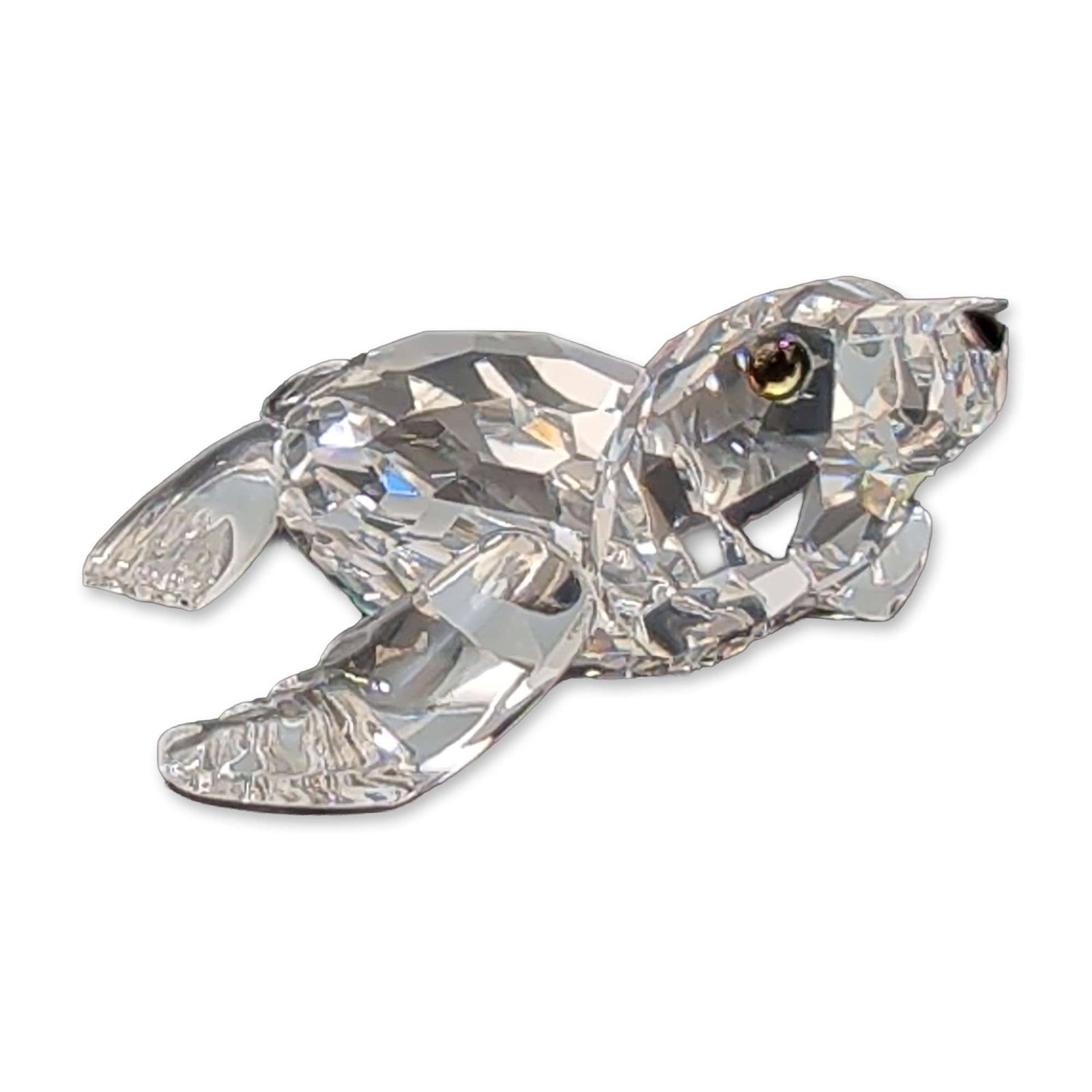 Swarovski Silver Crystal Figurine, Baby Sea Lion (1 of 4)