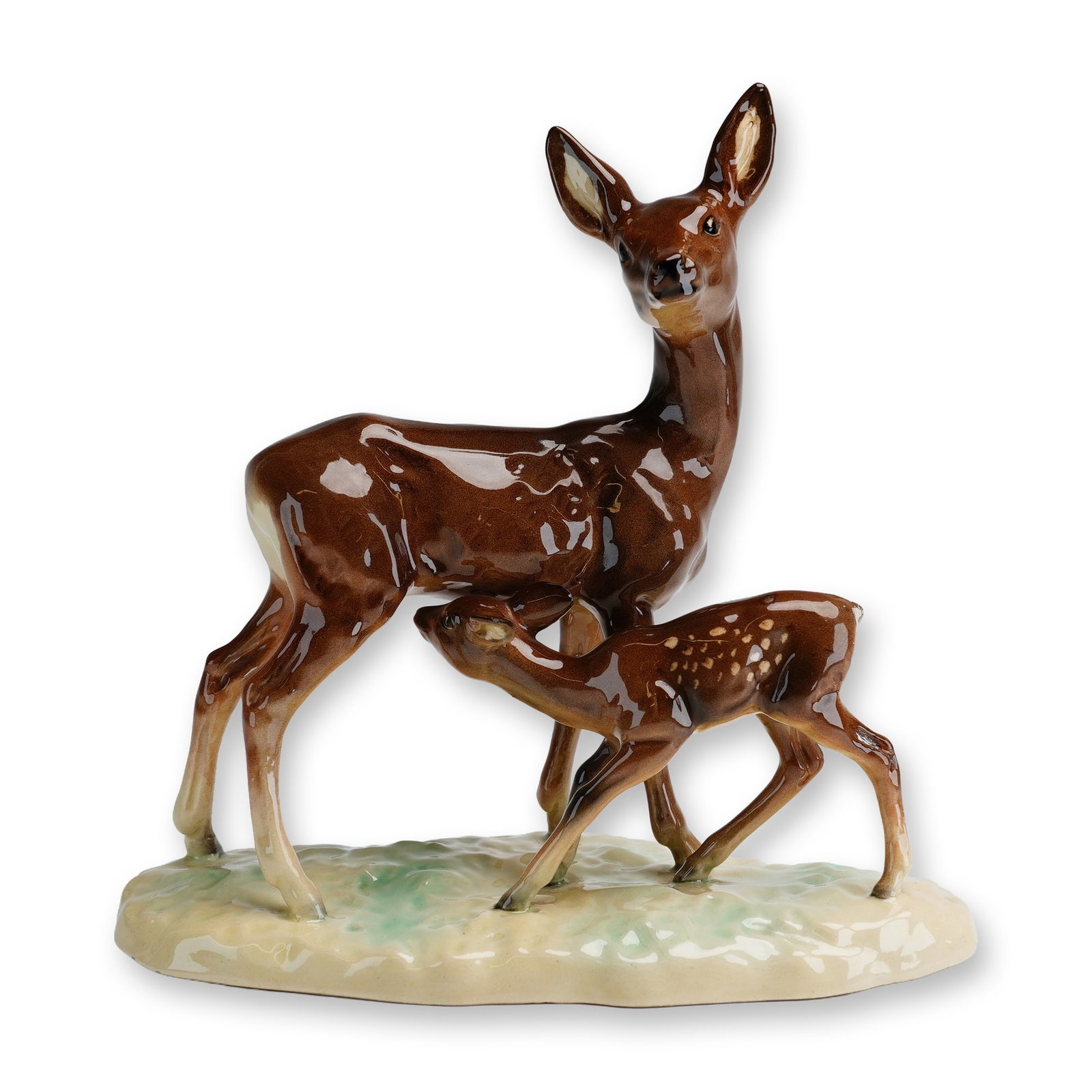 West German Porcelain Doe and Fawn (1 of 3)