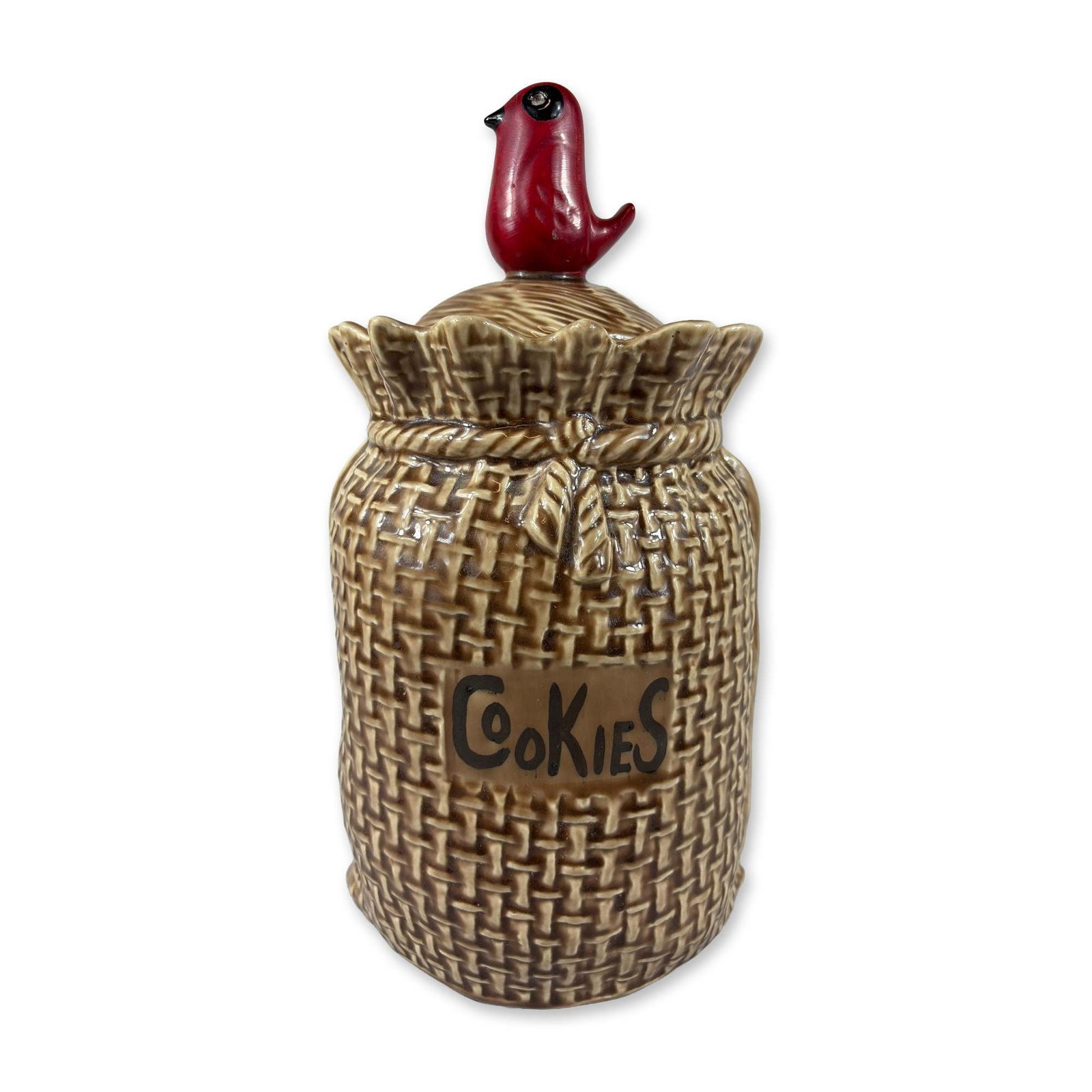 McCoy Pottery Burlap Bag Cookie Jar (1 of 5)